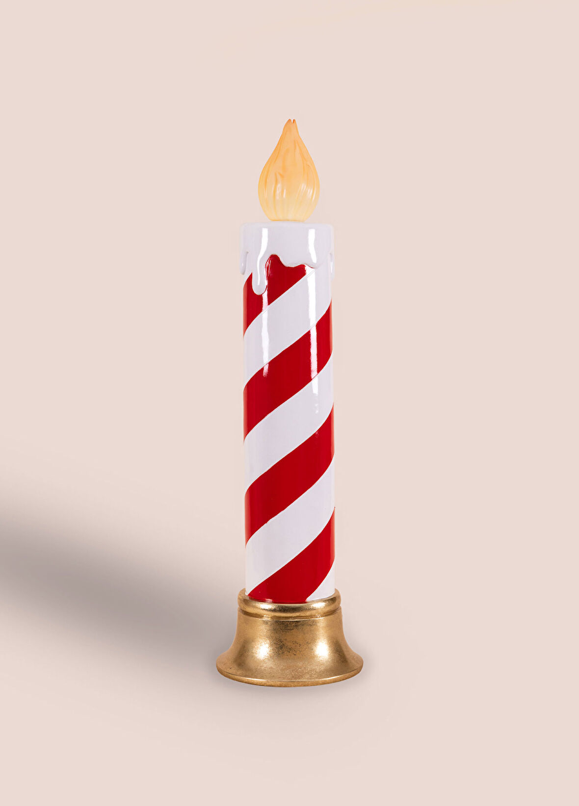 Yılbaşı Süsü Led Işıklı Şeker Çubuğu Mum Kırmızı Beyaz 90 cm