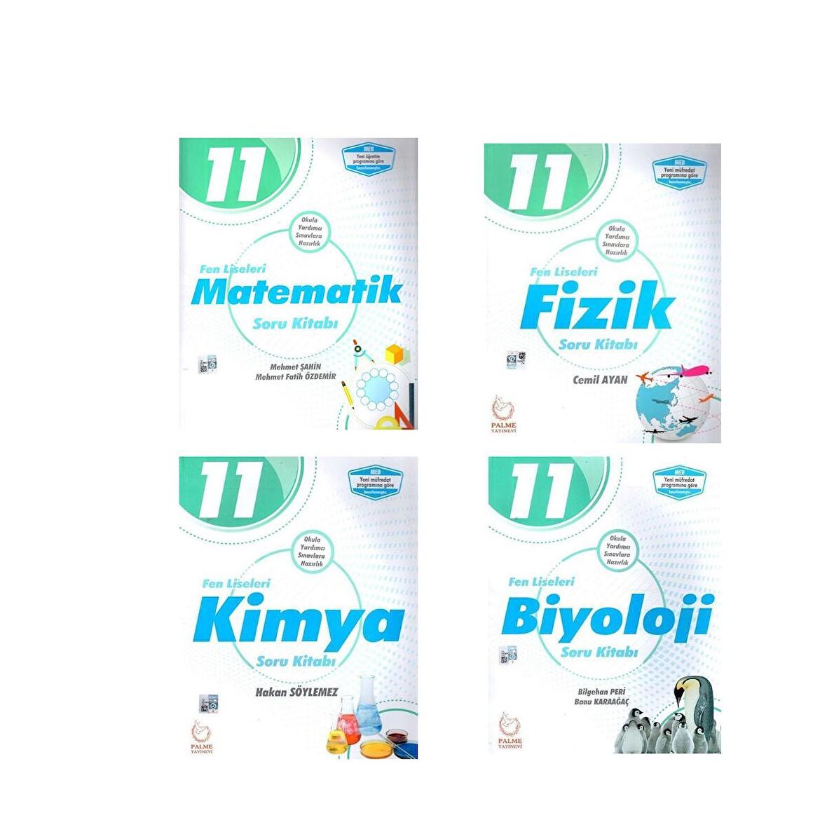 Palme 11.Sınıf Matematik Fizik Kimya ve Biyoloji Soru Bankası Seti 4 Kitap