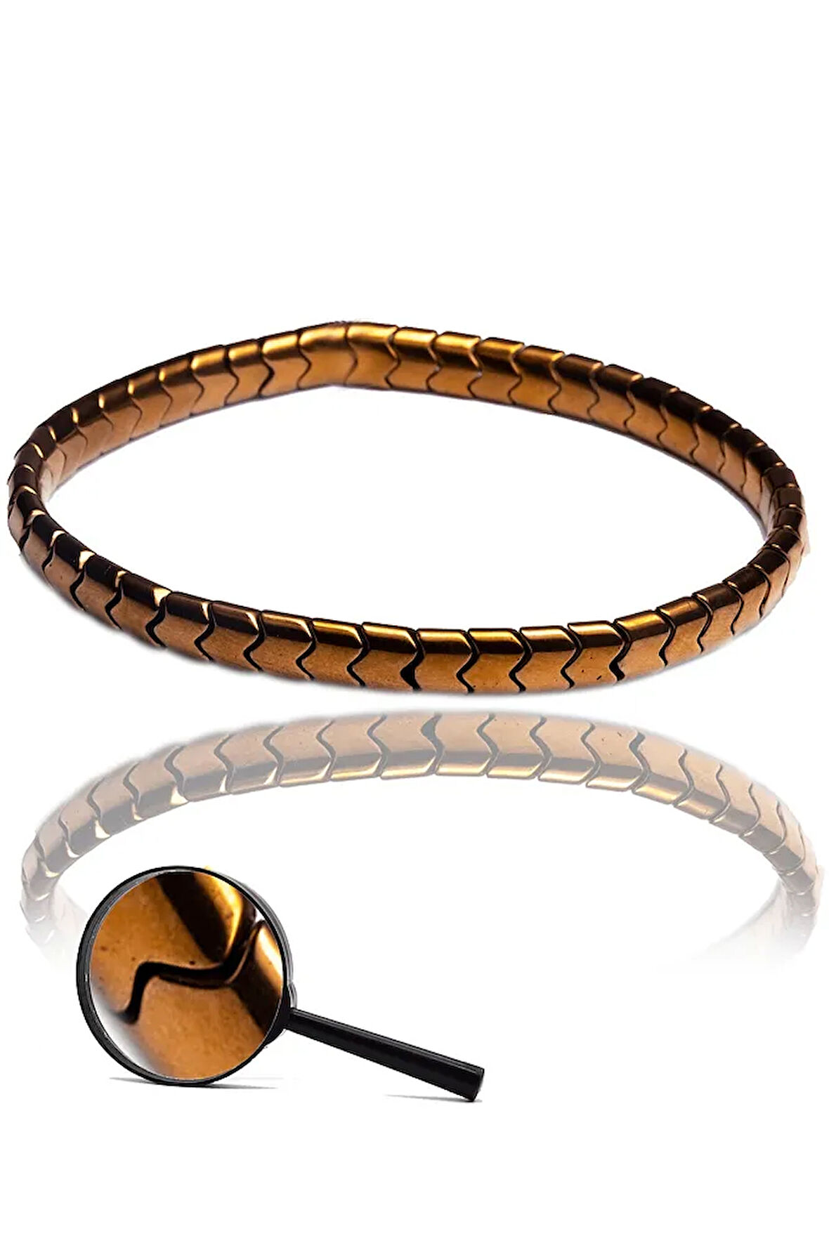 Sertifikalı Rose Aaa+ Hematit Taşı Bileklik - Kararmaz