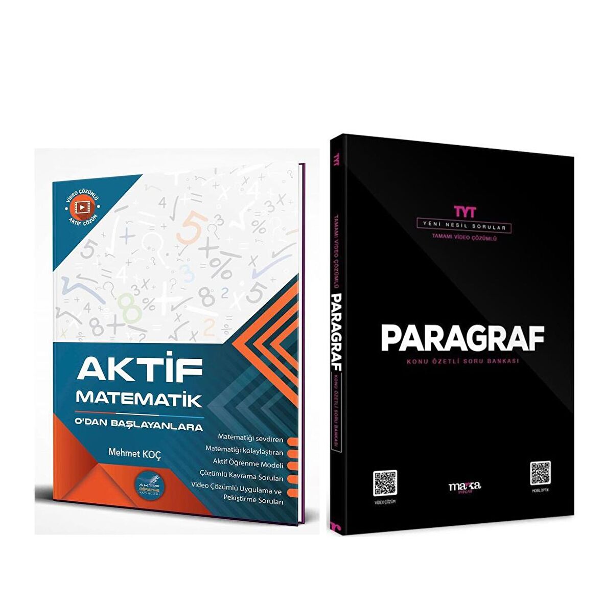 Aktif TYT Matematik 0 ve Marka Paragraf Soru Bankası Seti 2 Kitap