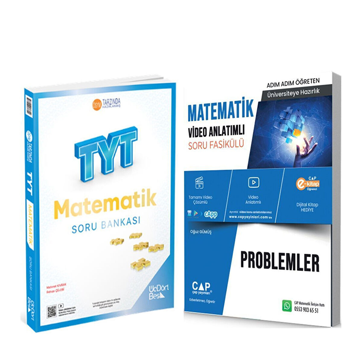 Üç Dört Beş TYT Matematik ve Çap Problemler Soru Bankası 2 Kitap Set