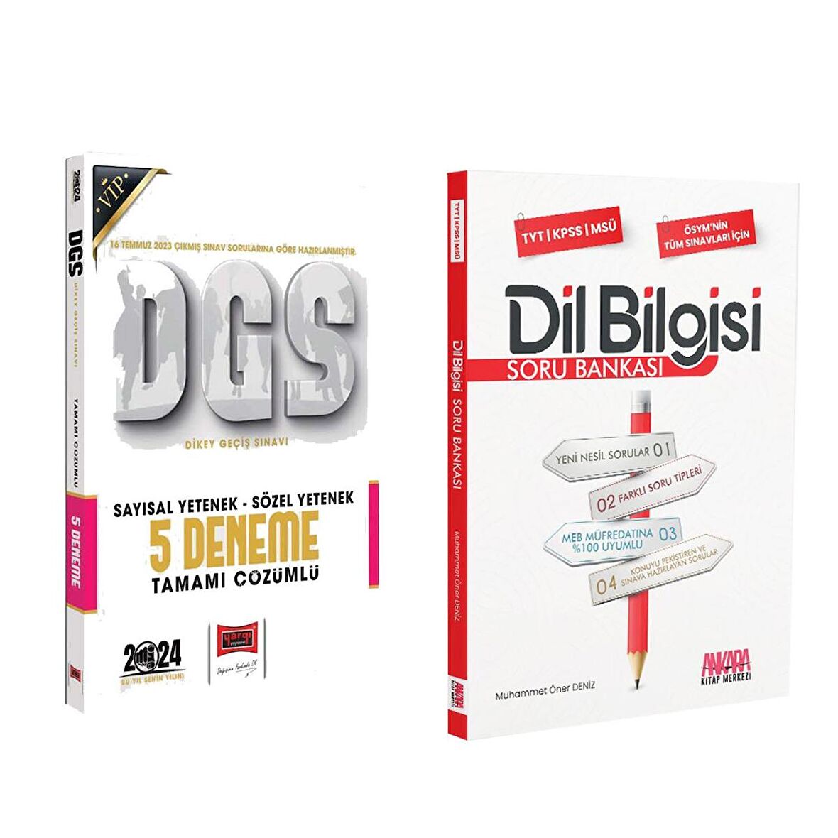 Yargı 2024 DGS 5 Deneme ve AKM Dil Bilgisi Soru Bankası Seti 2 Kitap