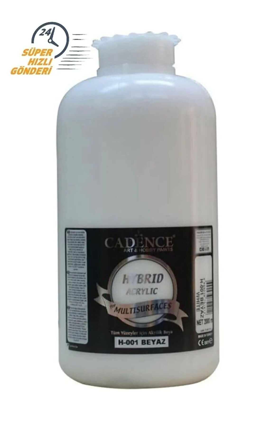 Cadence Beyaz H-001 2 Litre-tüm Yüzeyler Için Akrilik Kokusuz Boya-aynı Gün Kargoda