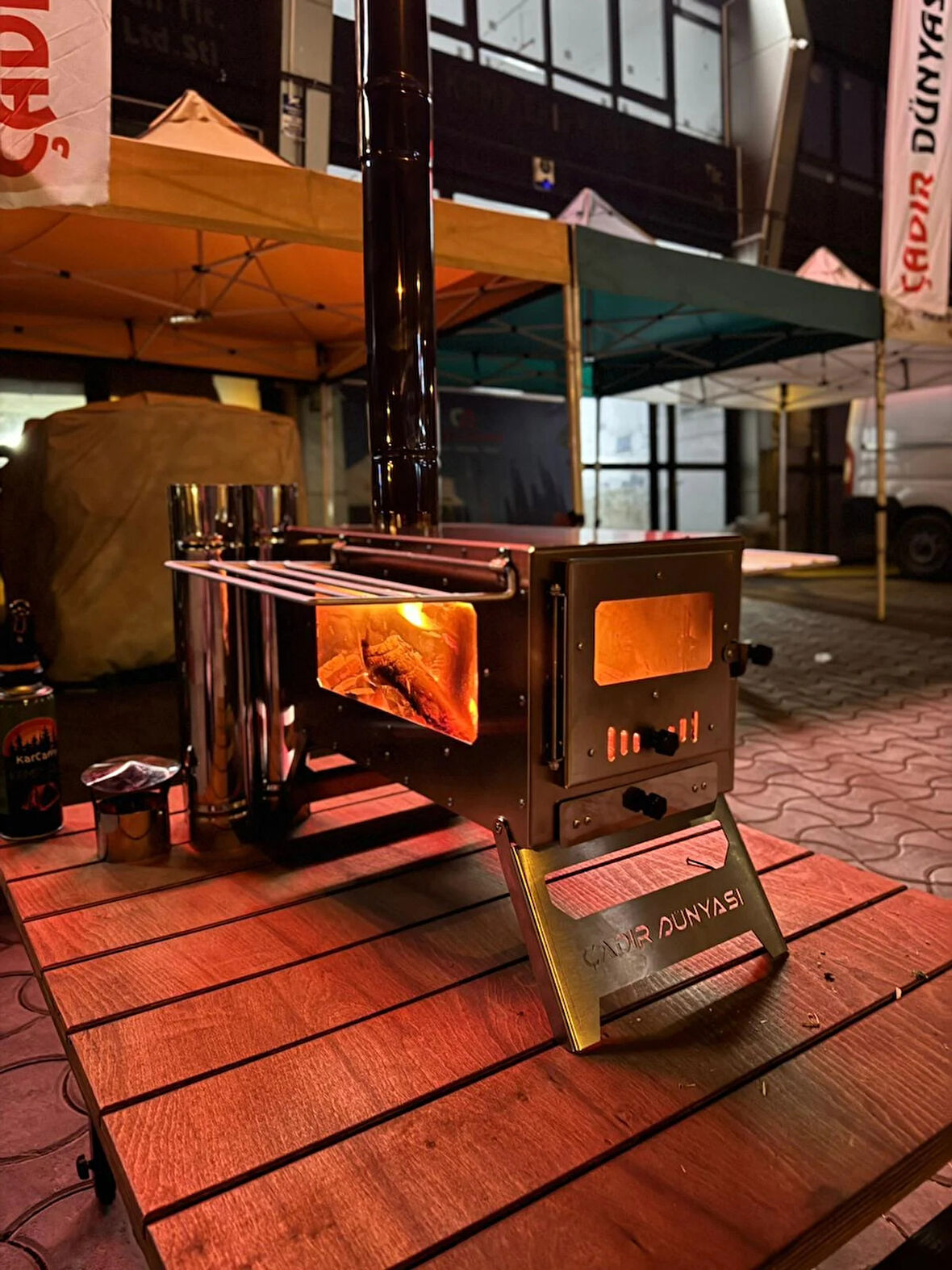 Krom Lüks Çadır Sobası