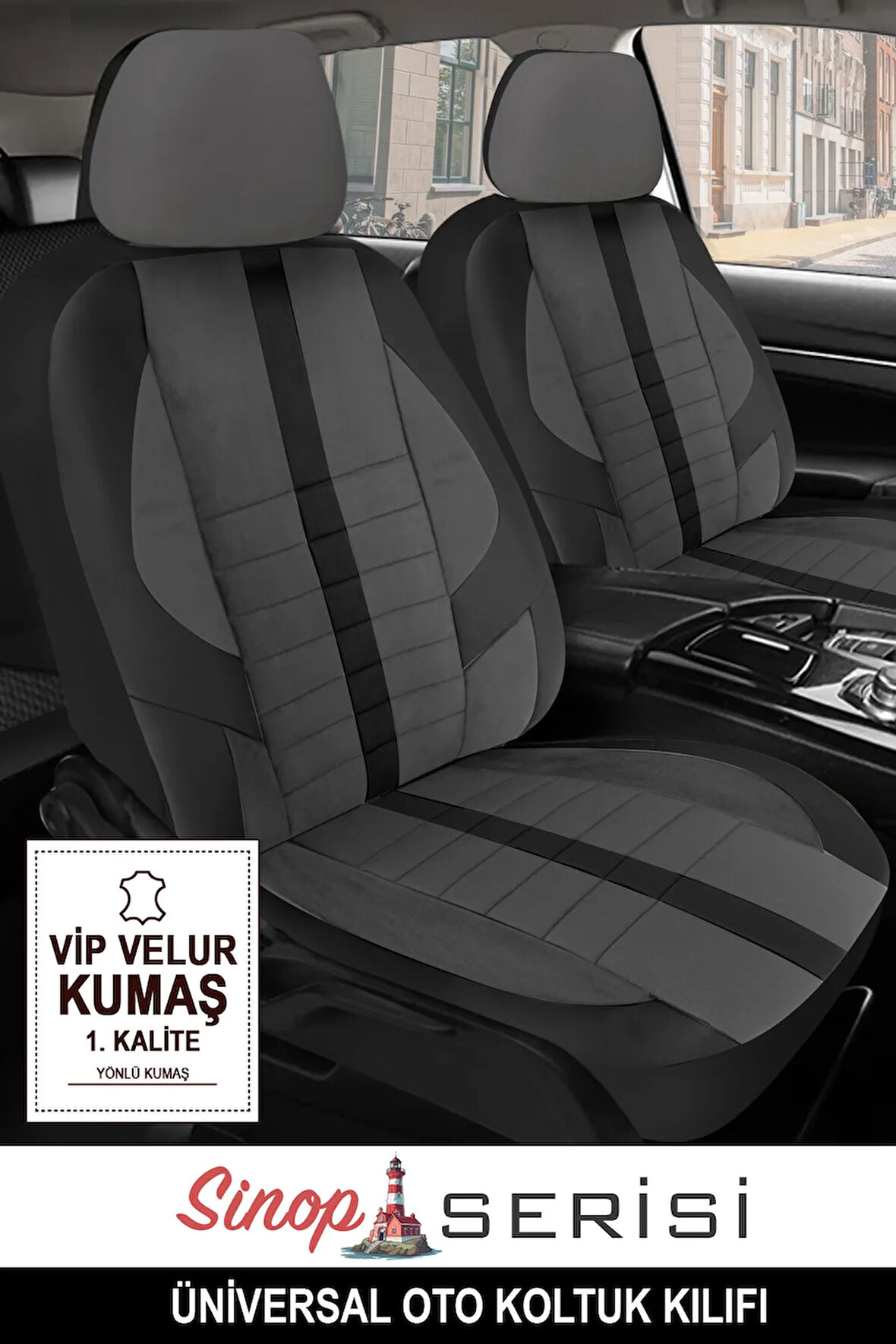 Alfa Romeo 164  Uyumlu 5 KOLTUK TAM SET SİNOP SERİSİ VELUR KUMAŞ OTO KOLTUK KILIFI KOKMA TERLETME YAPMAZ FÜME
