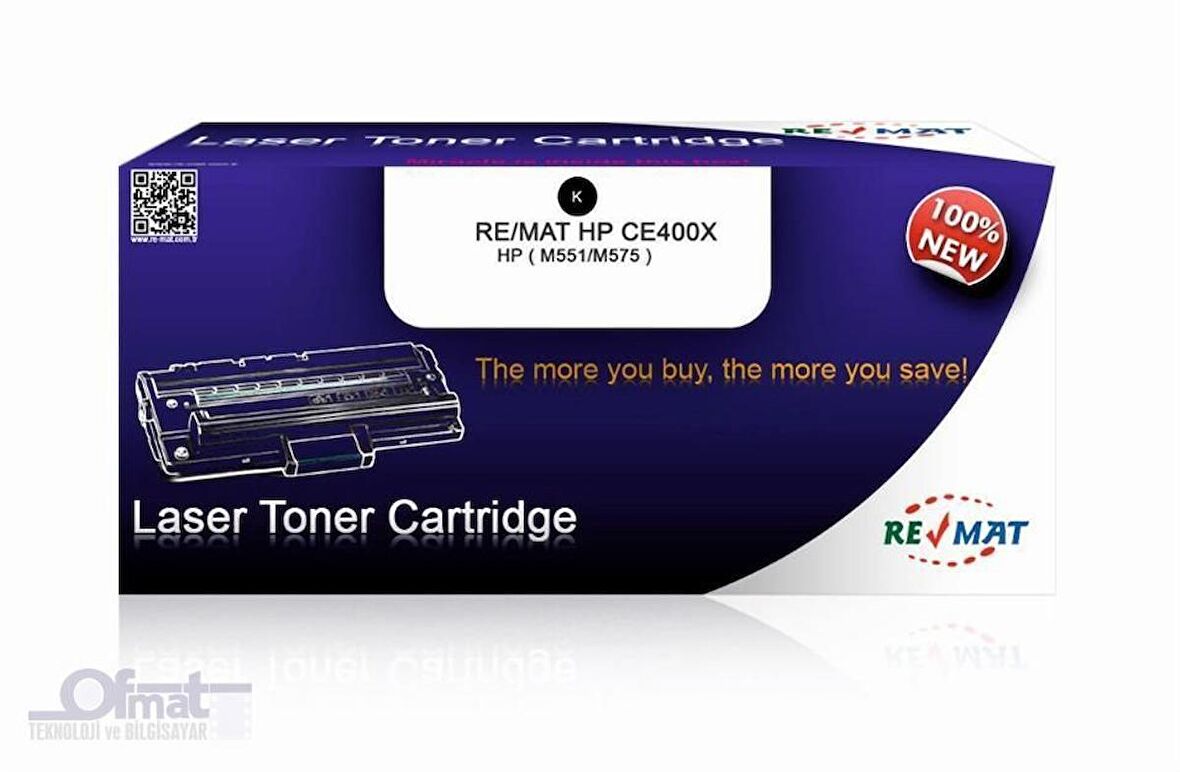 RE/MAT HP CE400X (507X) SİYAH MUADİL TONER %100 YENİ