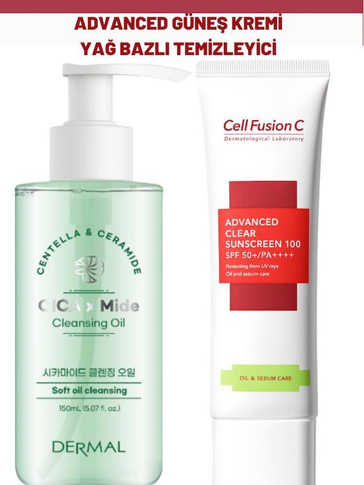 Cell Fusion C Advanced Güneş Kremi ve Dermal Yağ Bazlı Temizleyici