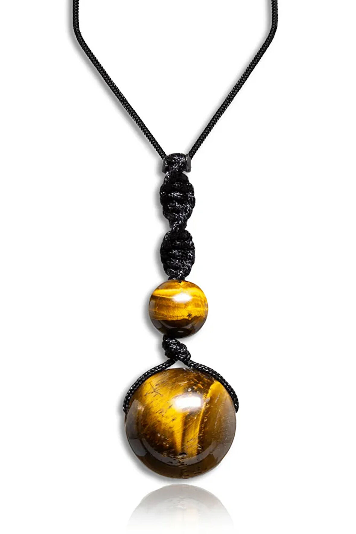 Sertifikalı Ayarlanabilir Doğal Kaplan Gözü Taşı Kolye