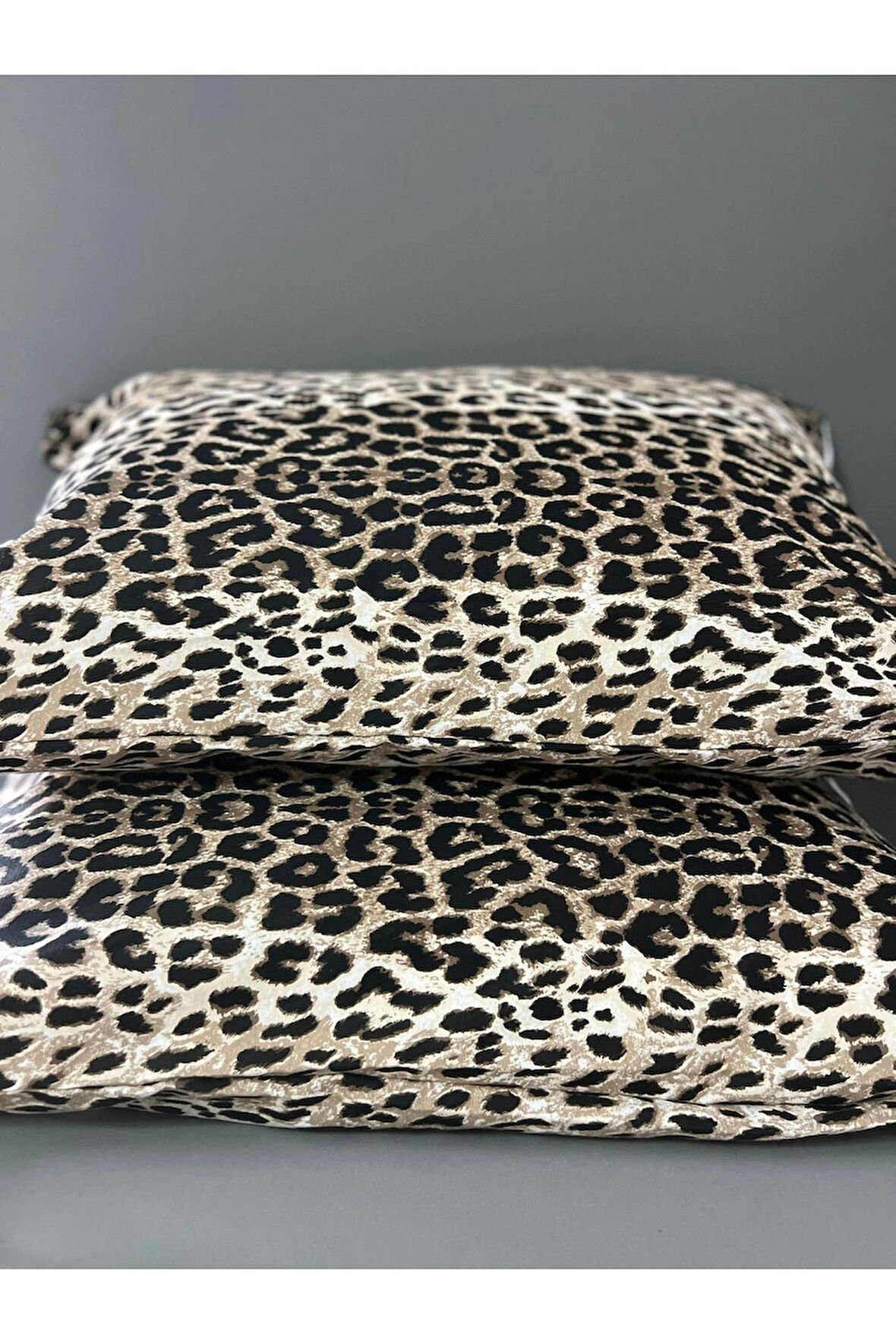 2'li Leopar Desenli Yastık Kılıfı 50x70 Cm