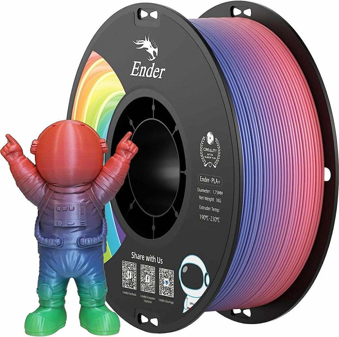 Creality Creality Ender Pla+ Filament Gökkuşağı 1.75MM