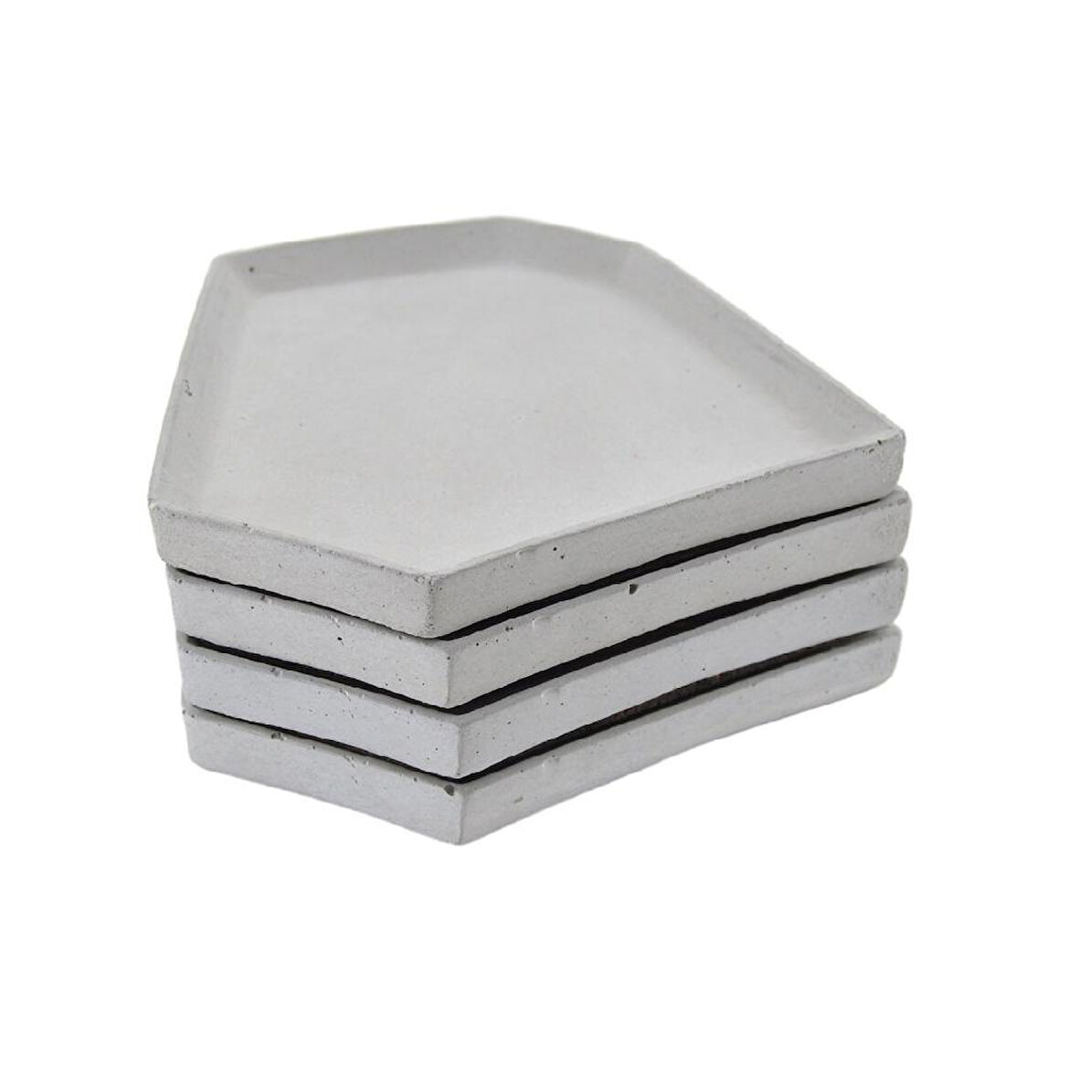 Geometrik Beton Bardak Altlığı 4 Lü Set