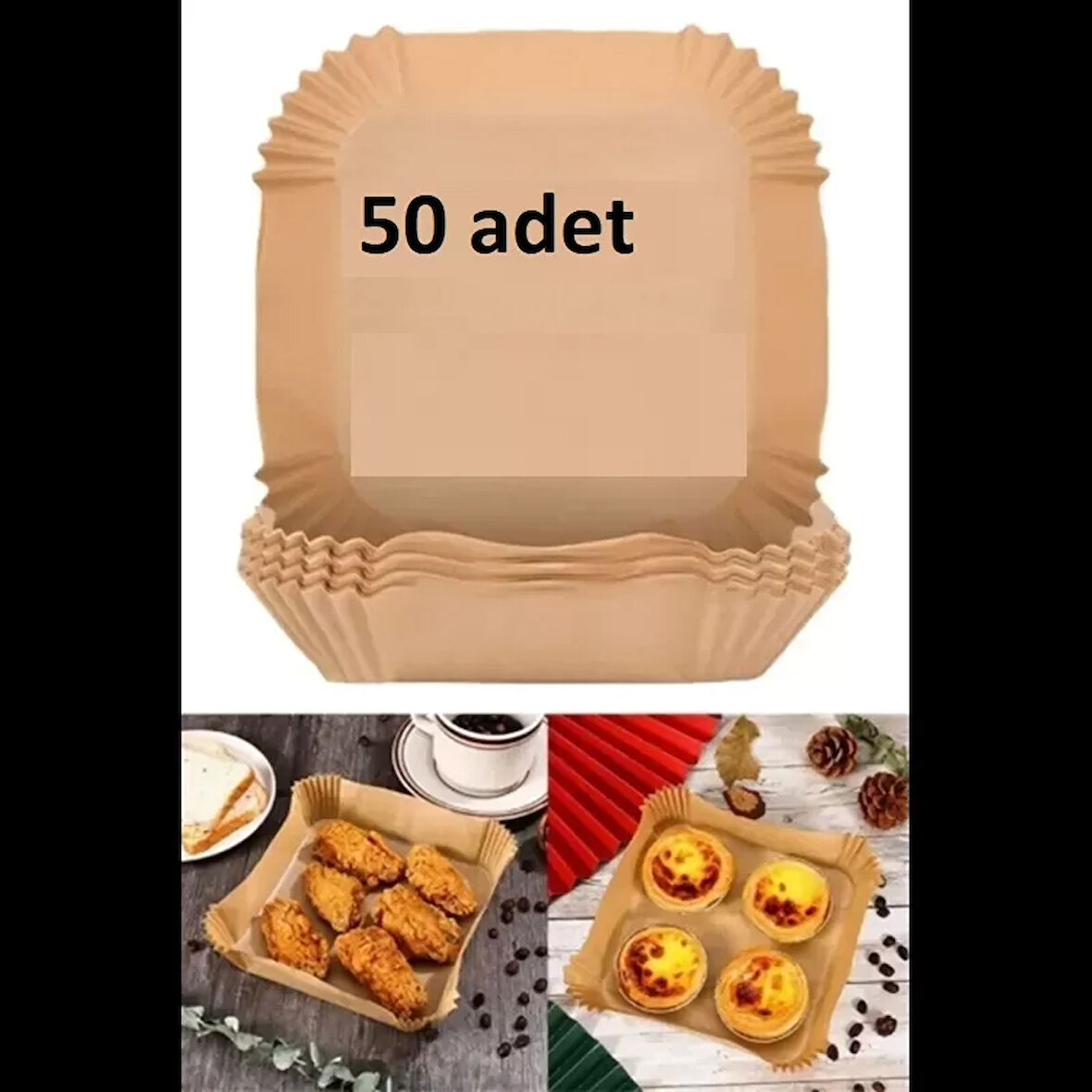 Fritöz Pişirme Kağıdı 50 Adet