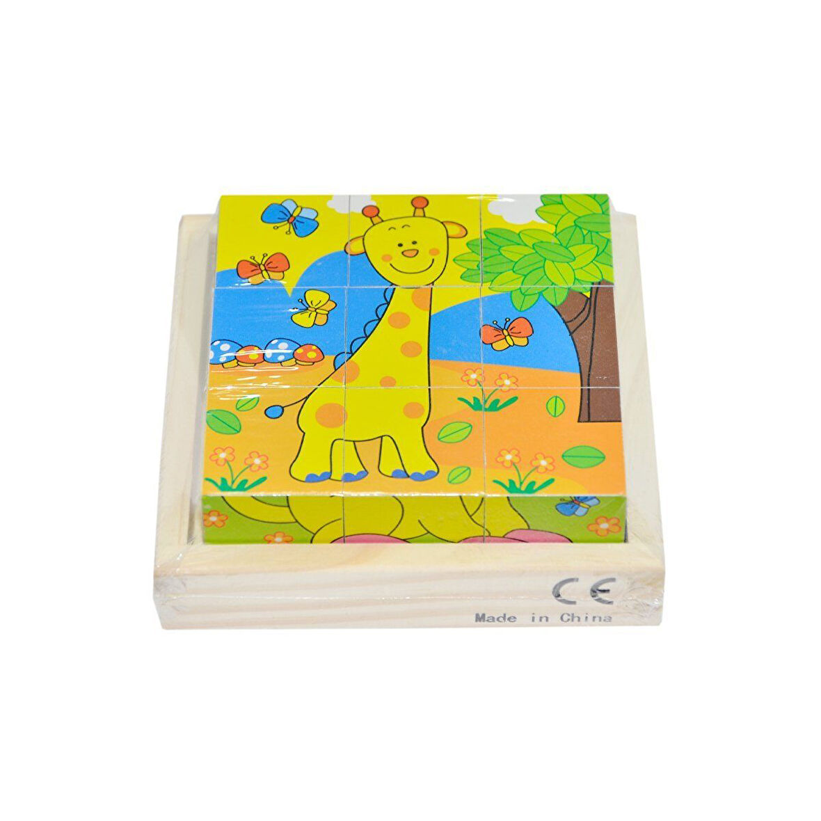 Cs- 6623p Chiva Ahşap Hayvanlar Küp Puzzle