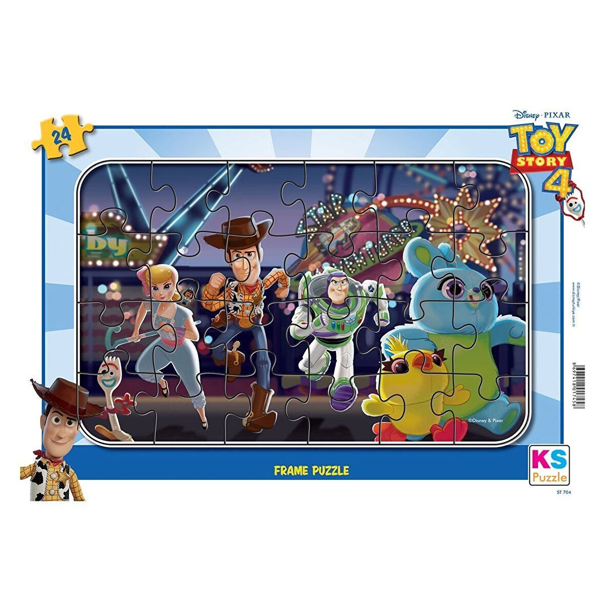 Ts 704 Toy Story 4 Frame Puzzle 24 Parça