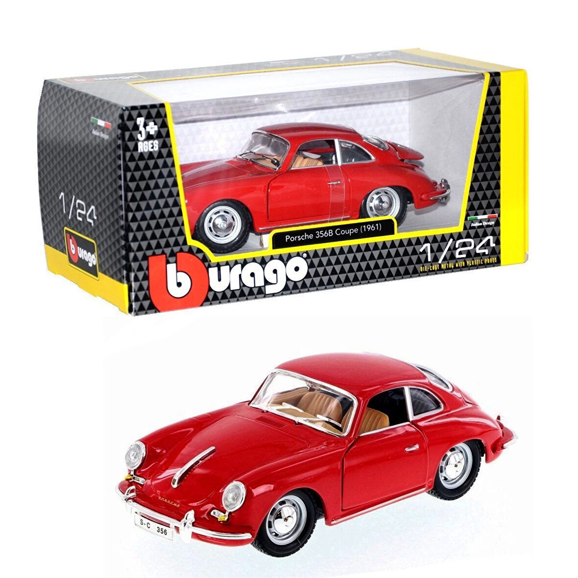 22079 1:24 Porsche 356b Coupe 1961 Araba