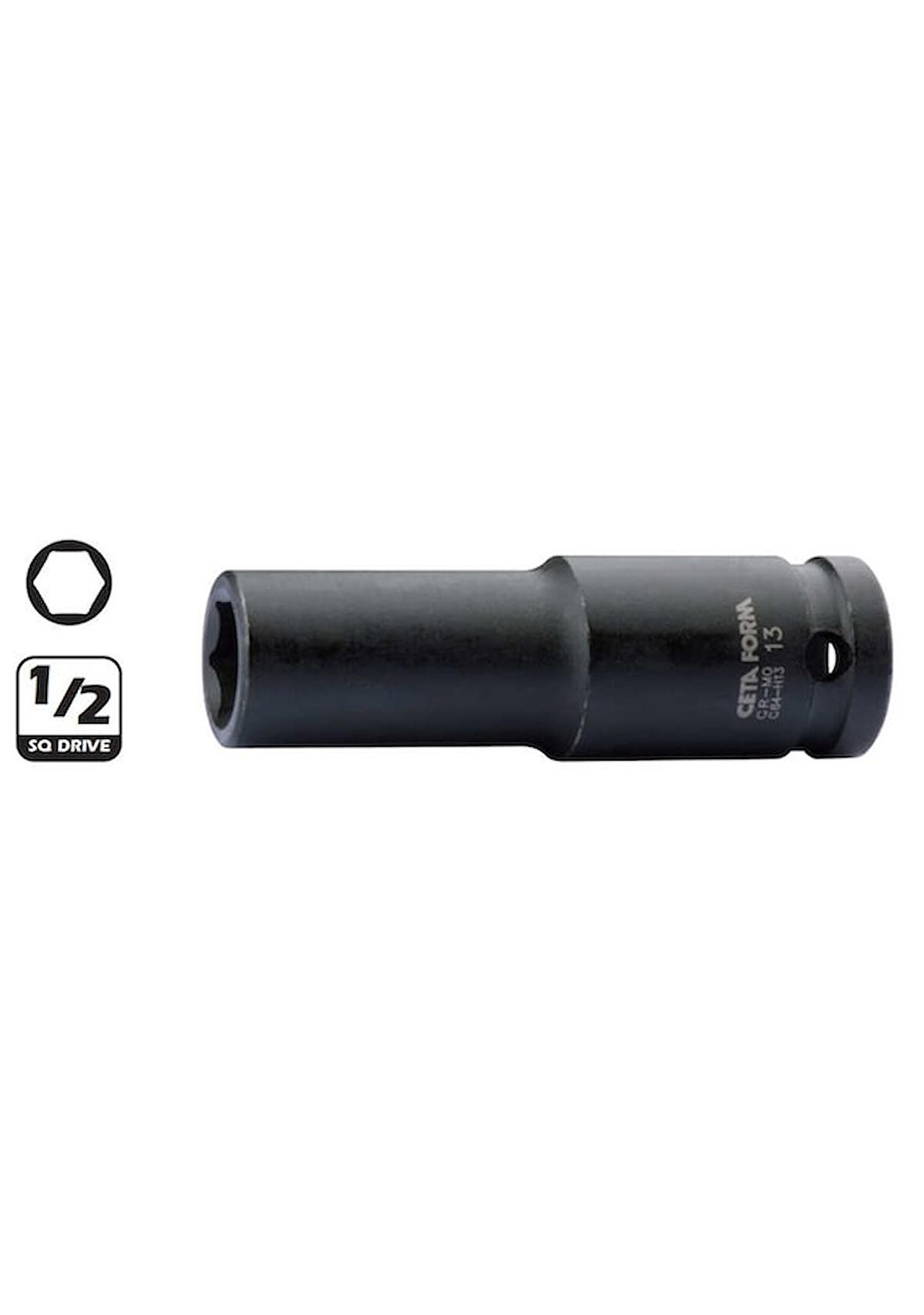 Ceta Form C64-h12 12mm 1/2” 6 Köşe Derin Havalı Lokma