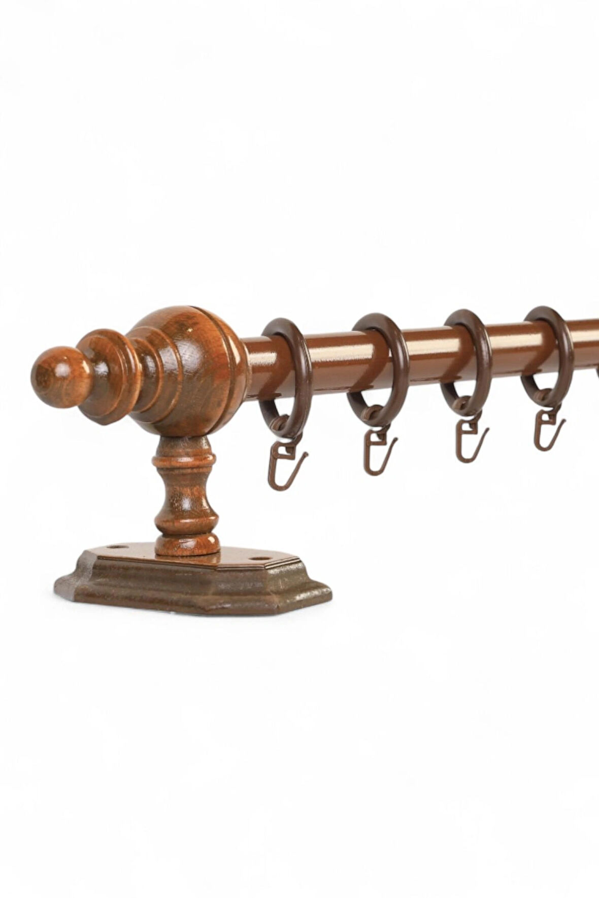 Ahşap Rustik Perde Askısı - Raysız