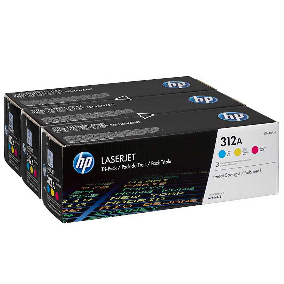 Hp CF440AM (312A) Renkli Orijinal 3'lü Paket Toner