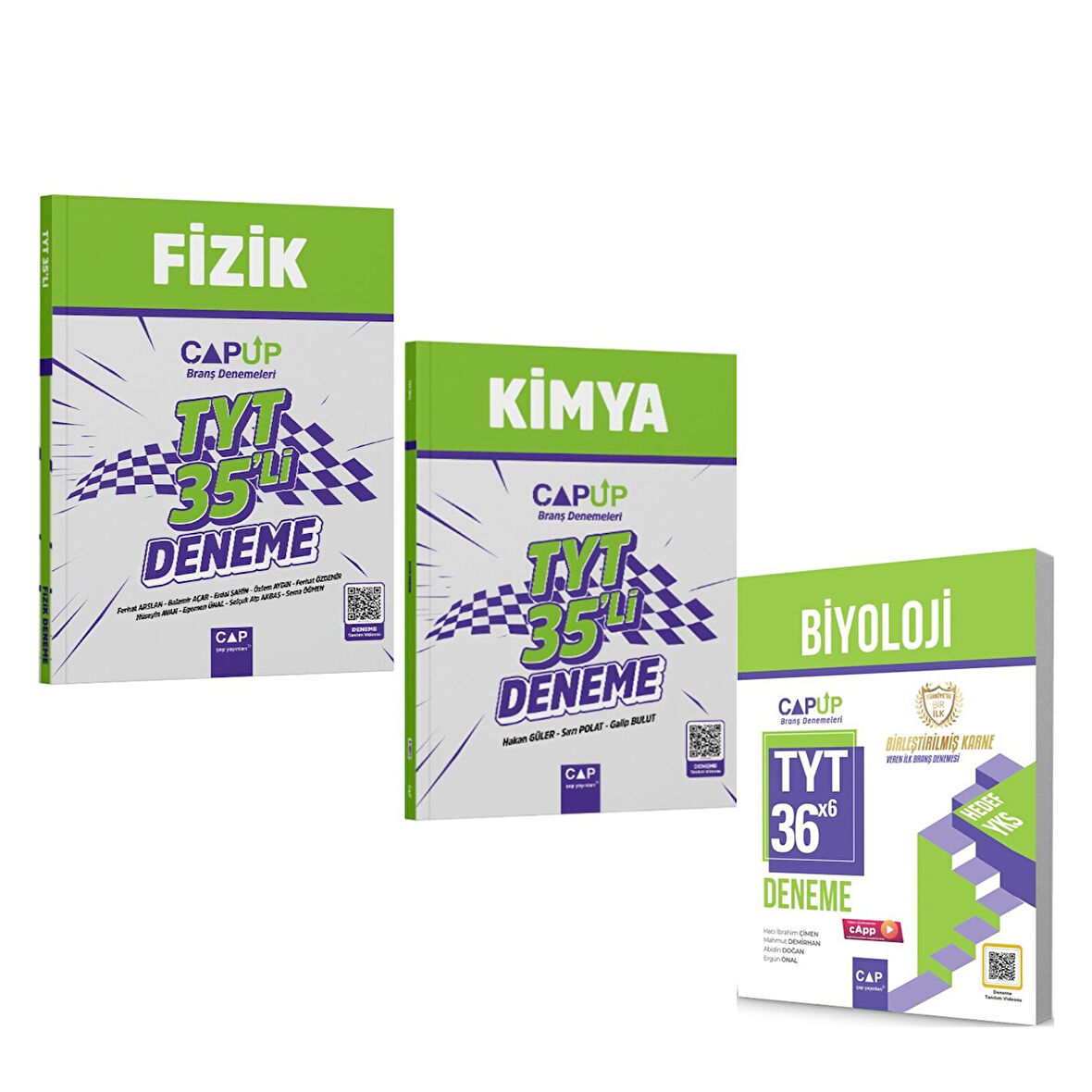 Çap Yayınları TYT Fizik Kimya ve Biyoloji Deneme Seti 3 Kitap