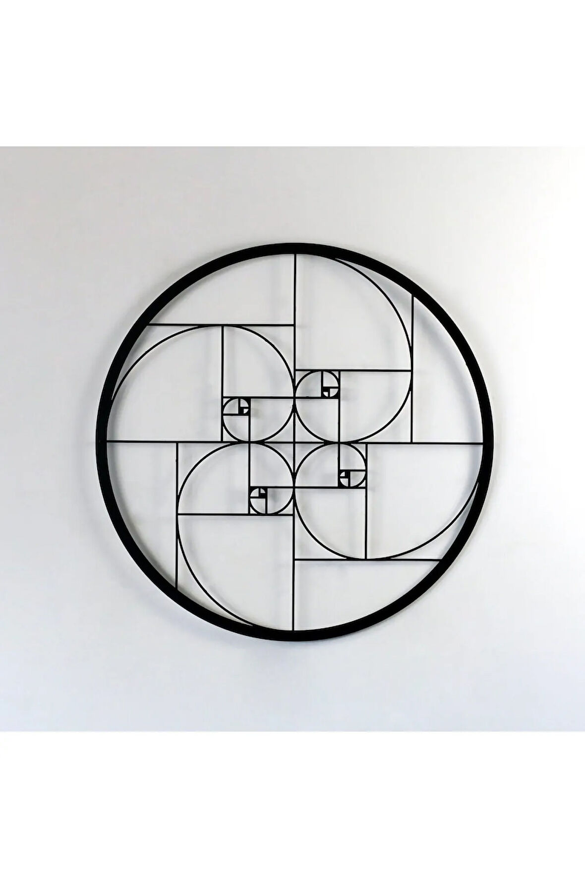 Altın Oran Fibonacci Spirali Metal Duvar Dekoru