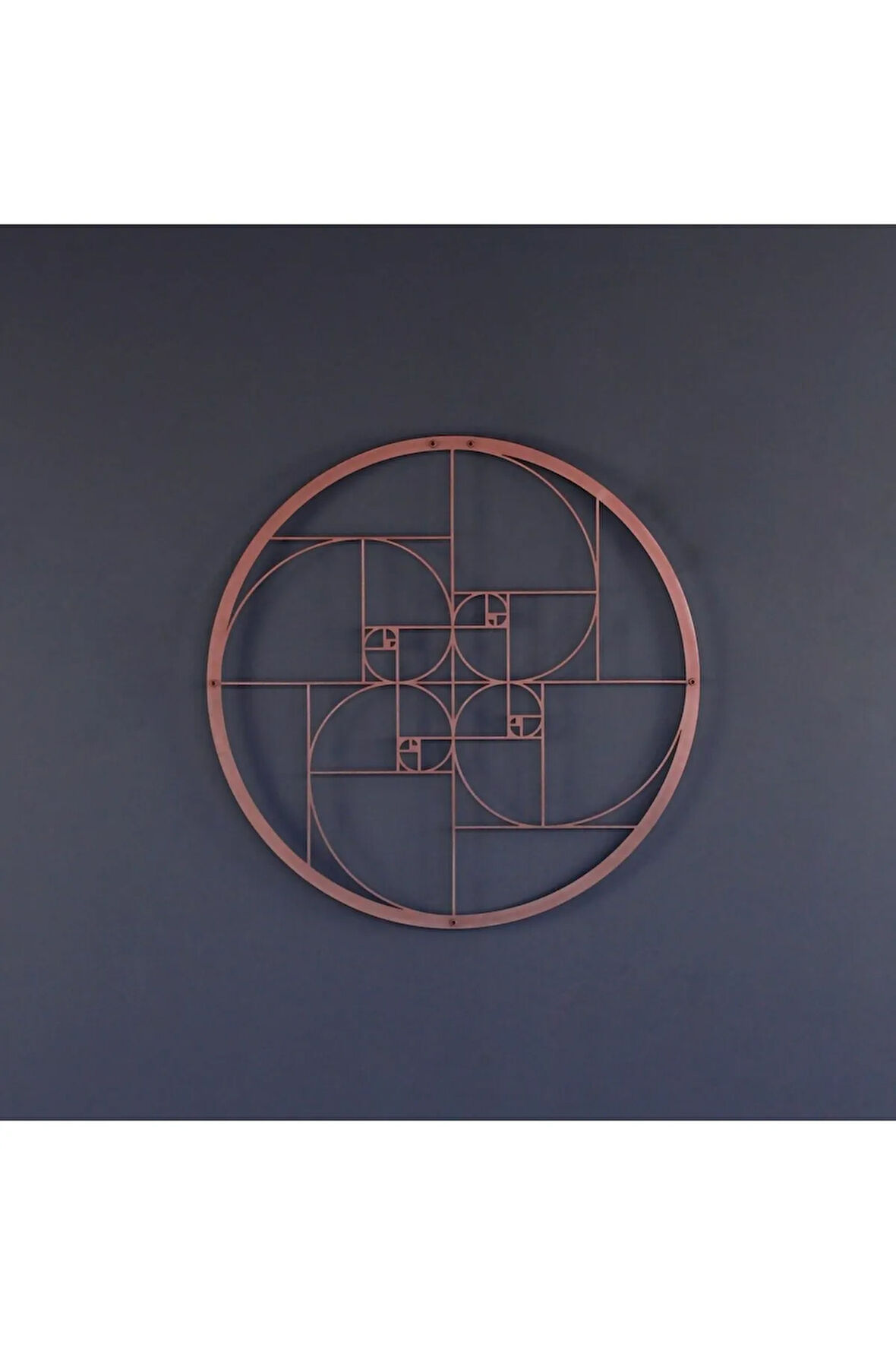 Altın Oran Fibonacci Spirali Metal Duvar Dekoru