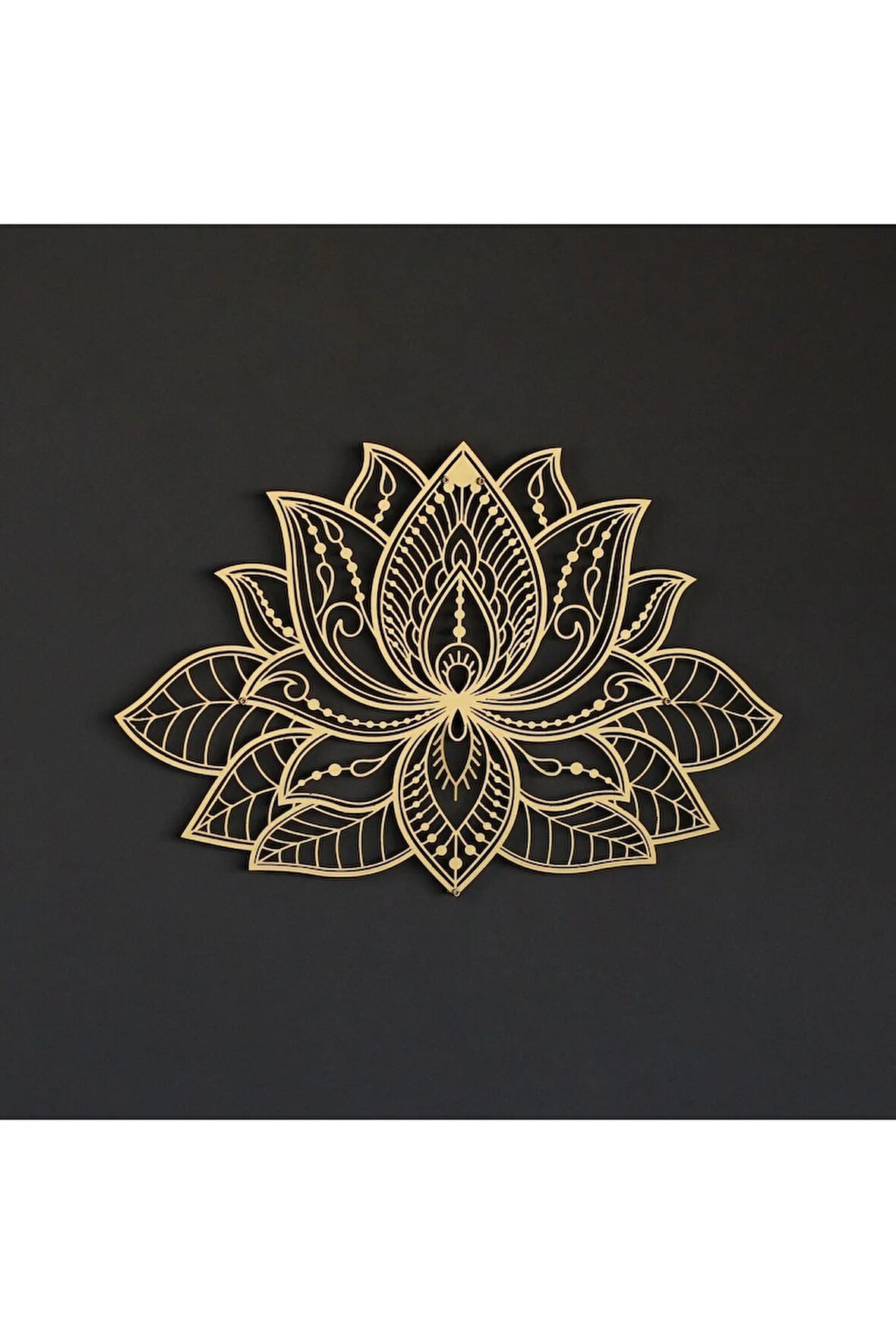3d Mandala Lotus Çiçeği Metal Duvar Dekoru