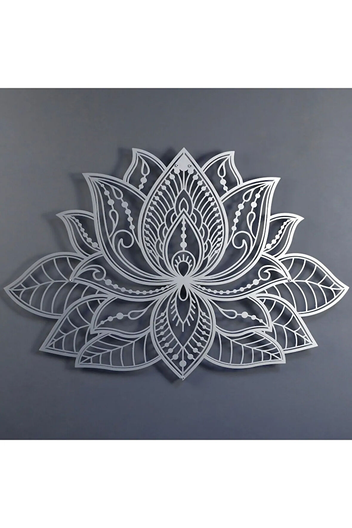 3d Mandala Lotus Çiçeği Metal Duvar Dekoru