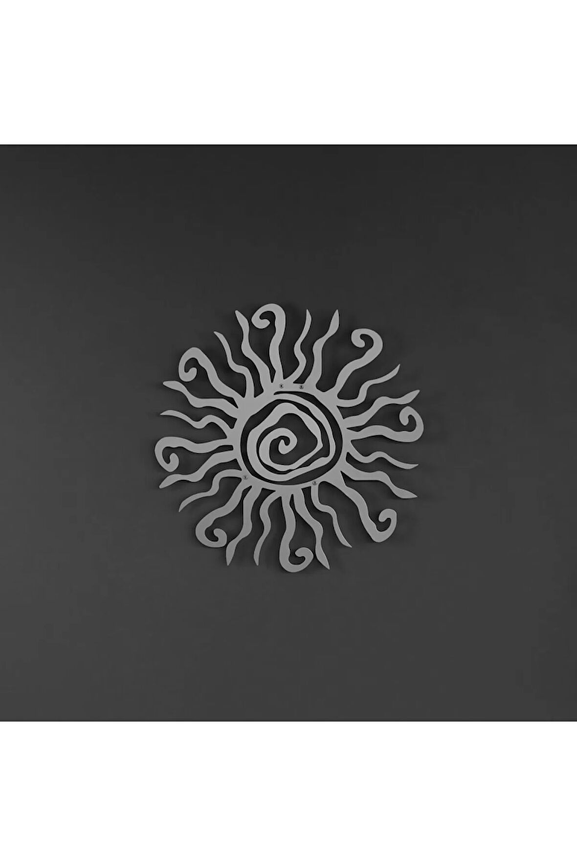 Tuhaf Güneş (wacky Sun) Metal Duvar Dekoru