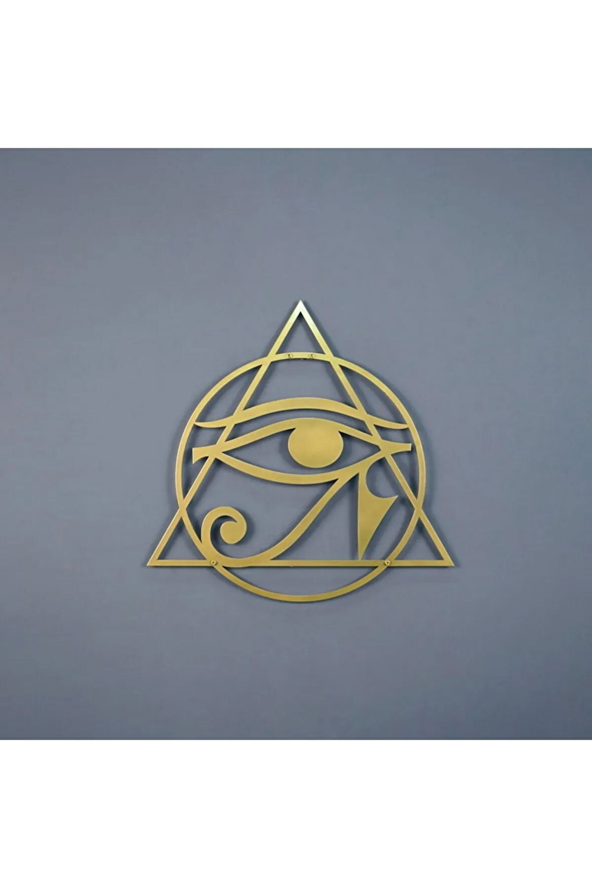 Horus'un Gözü Mısır Kutsal Geometri Metal Duvar Dekoru