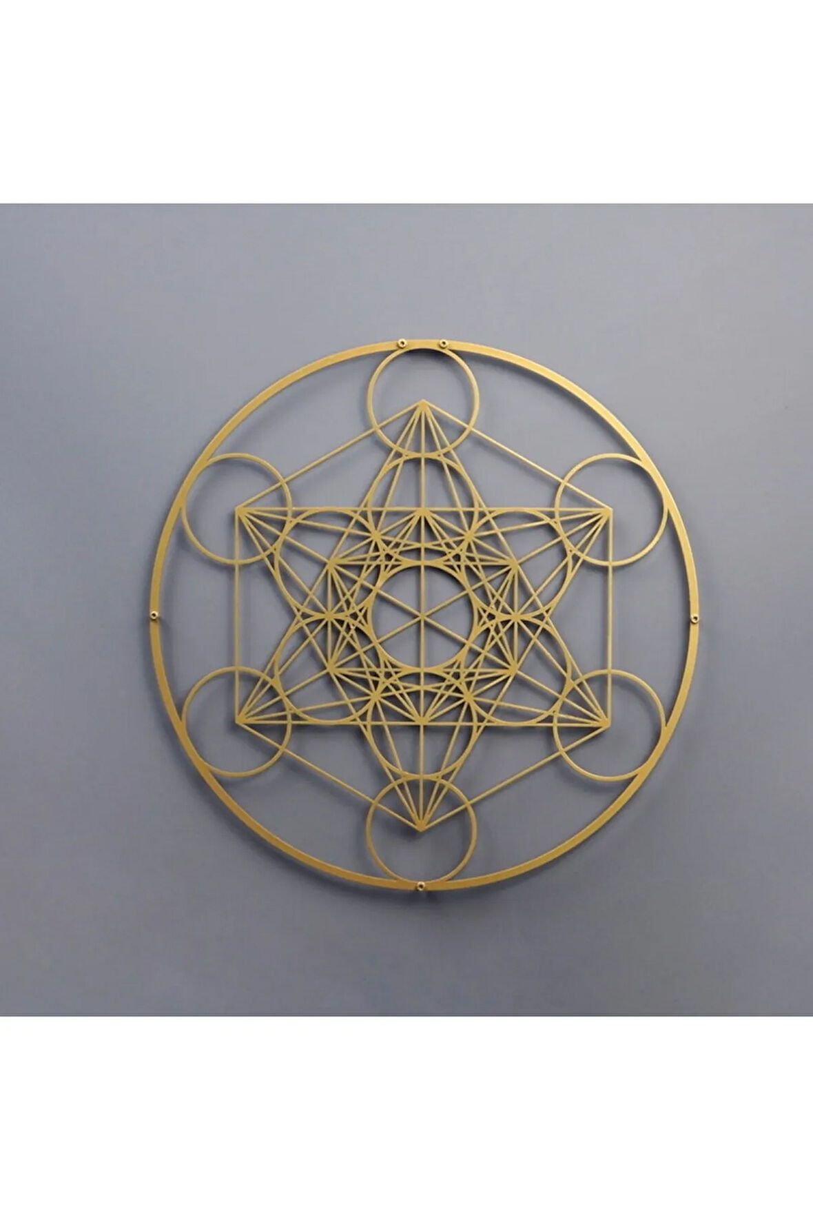 Metatrons Küp Geometri Metal Duvar Dekoru
