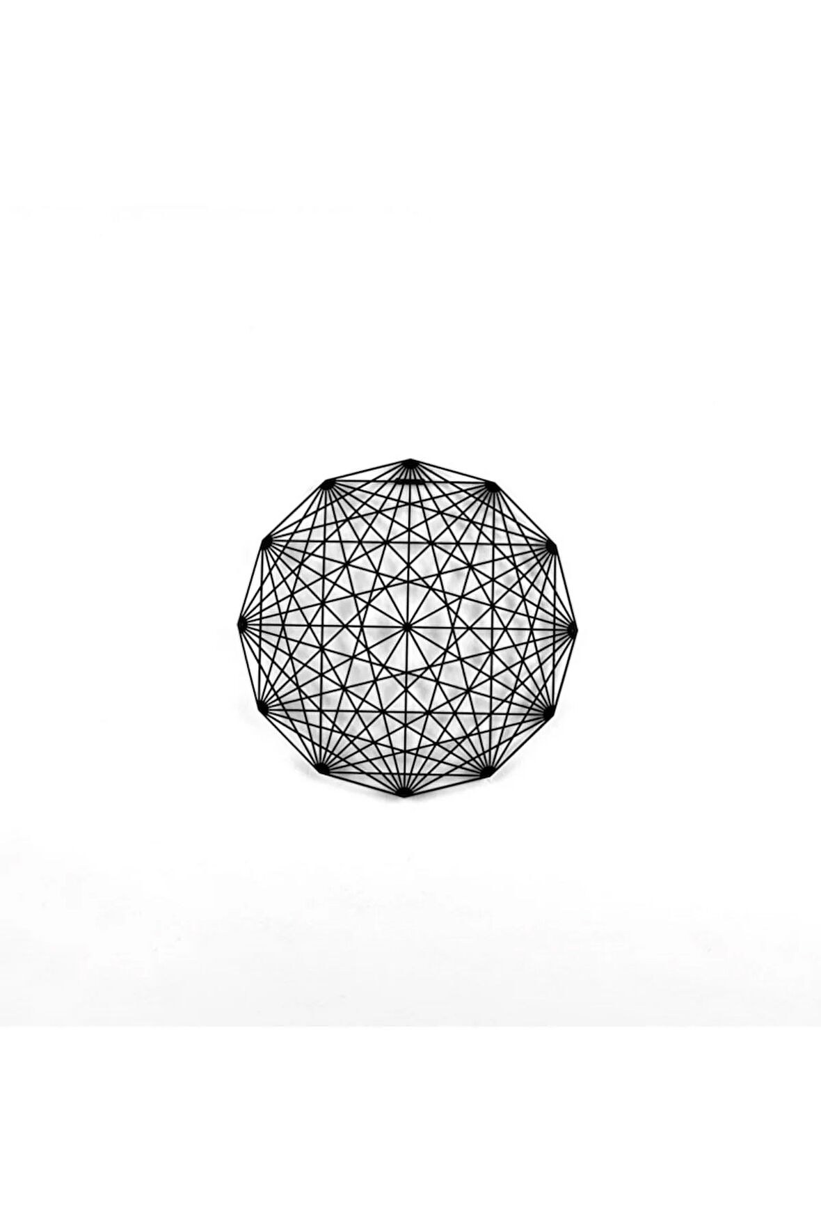Tesseract Çapraz Poligon Metal Duvar Dekoru