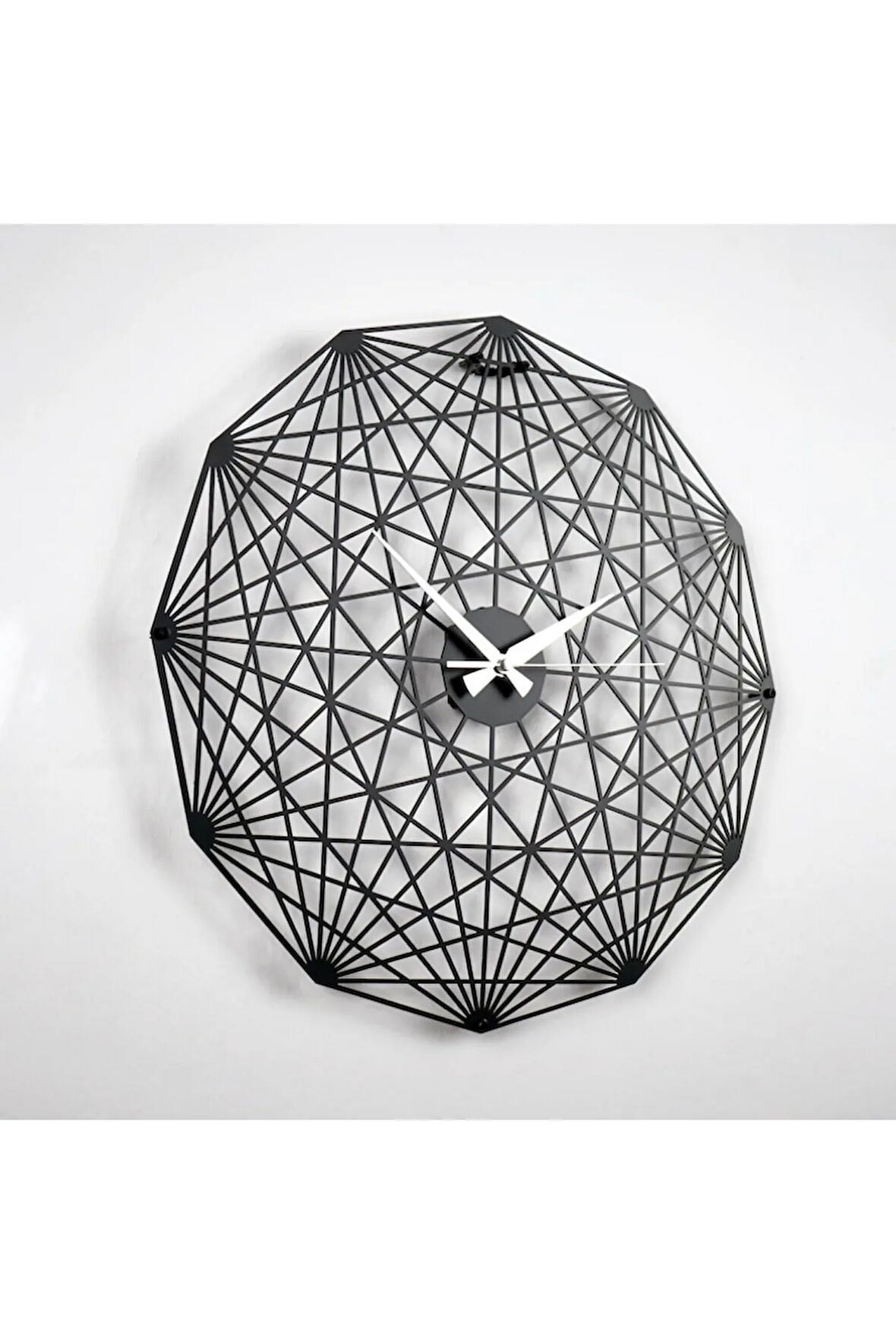 Tesseract Çapraz Poligon Metal Duvar Saati