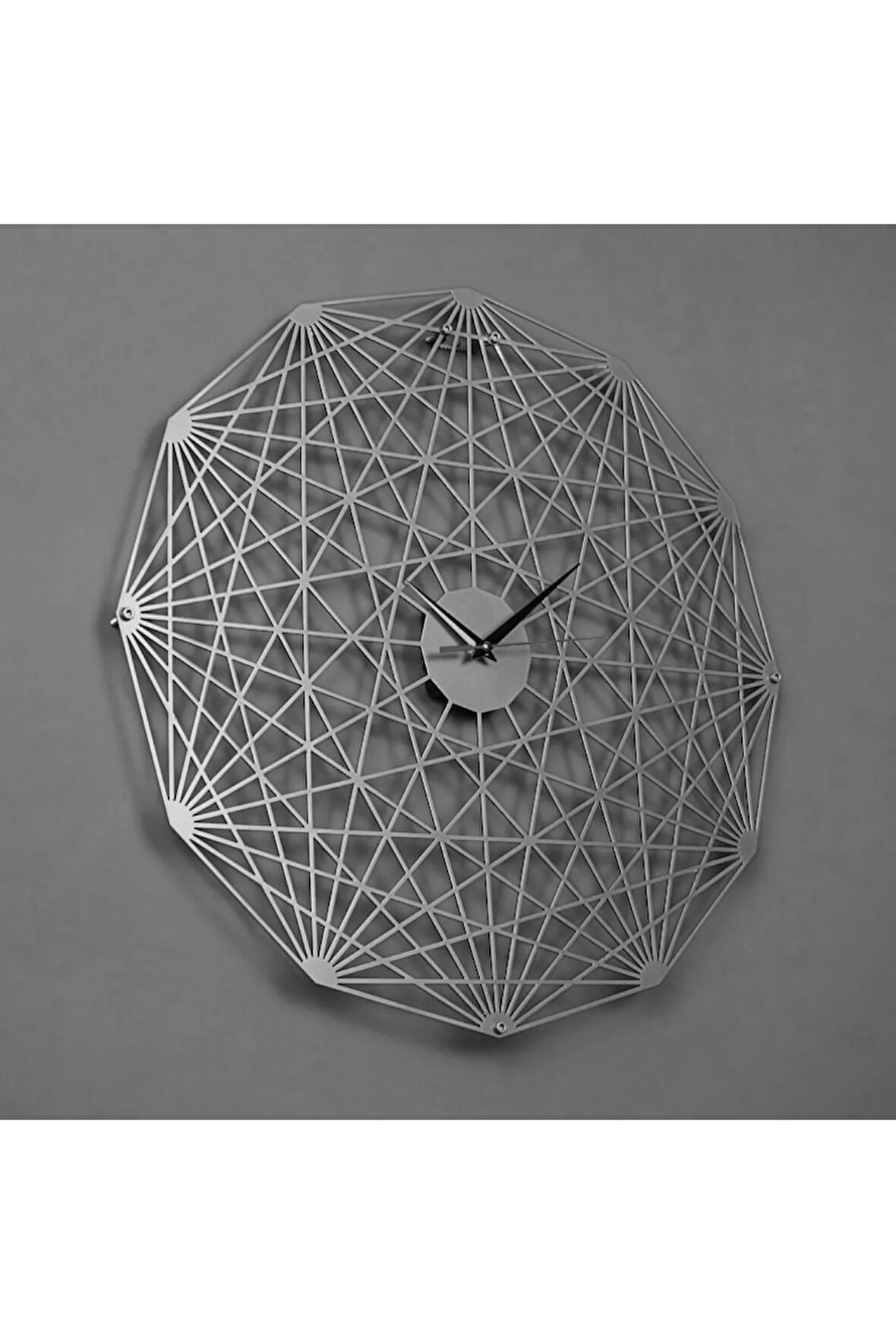 Tesseract Çapraz Poligon Metal Duvar Saati