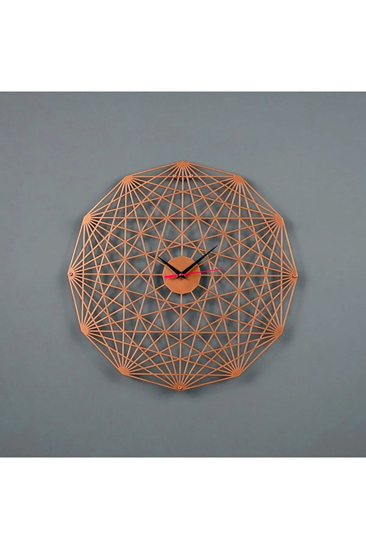 Tesseract Çapraz Poligon Metal Duvar Saati