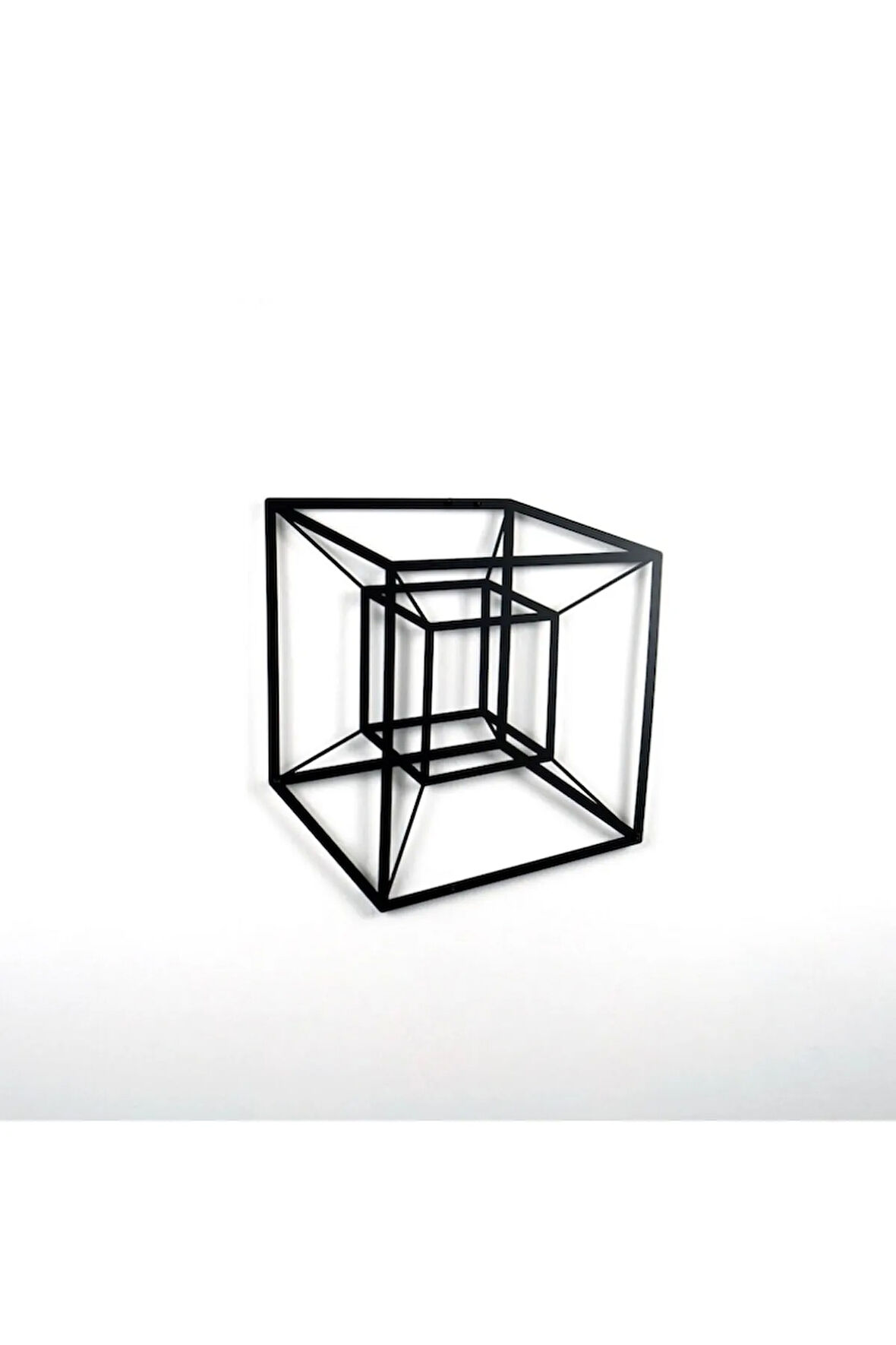 Tesseract Cube Küp Metal Duvar Dekoru, Infinity Cube Küp Metal Duvar Dekoru