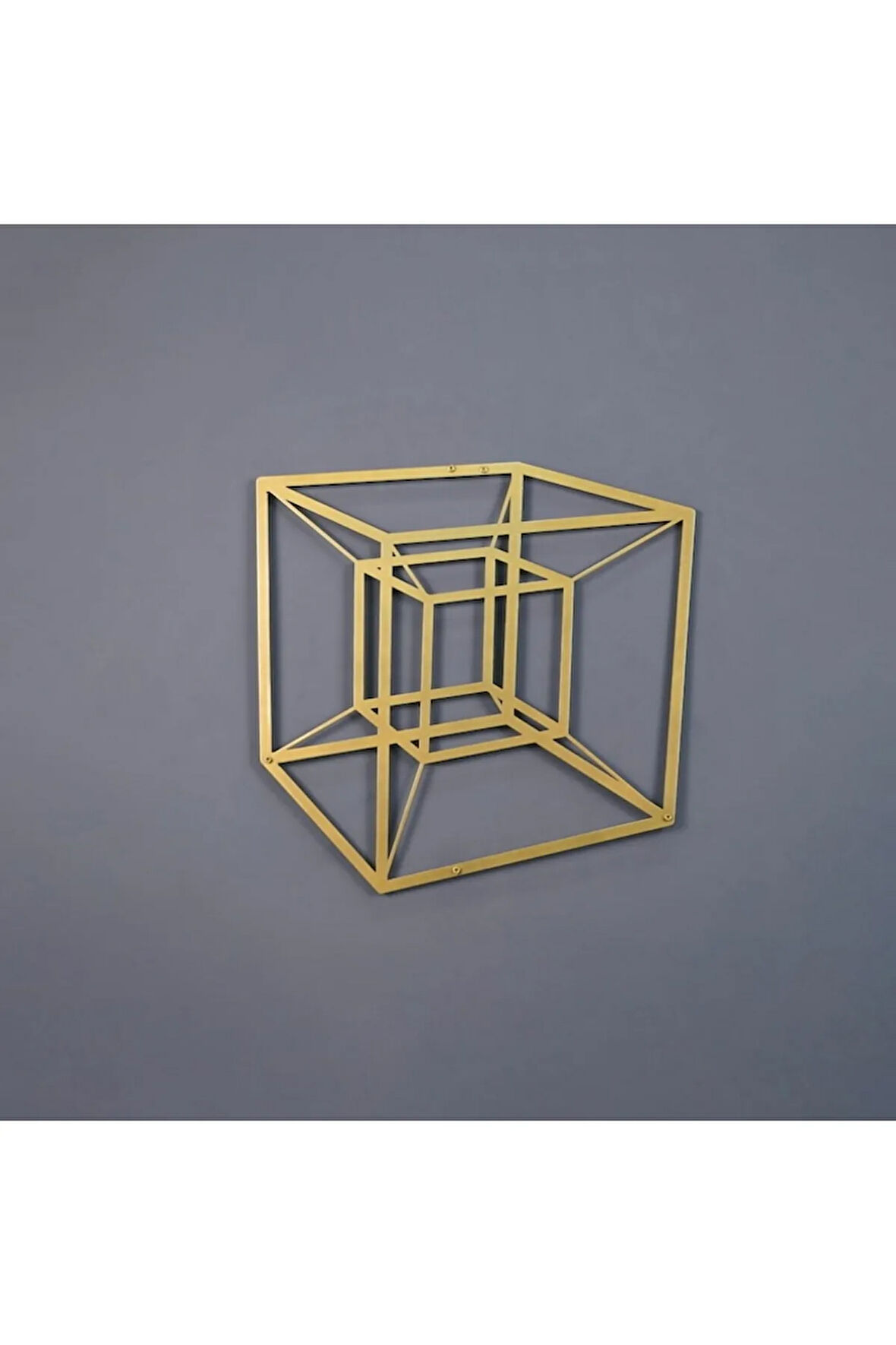 Tesseract Cube Küp Metal Duvar Dekoru, Infinity Cube Küp Metal Duvar Dekoru