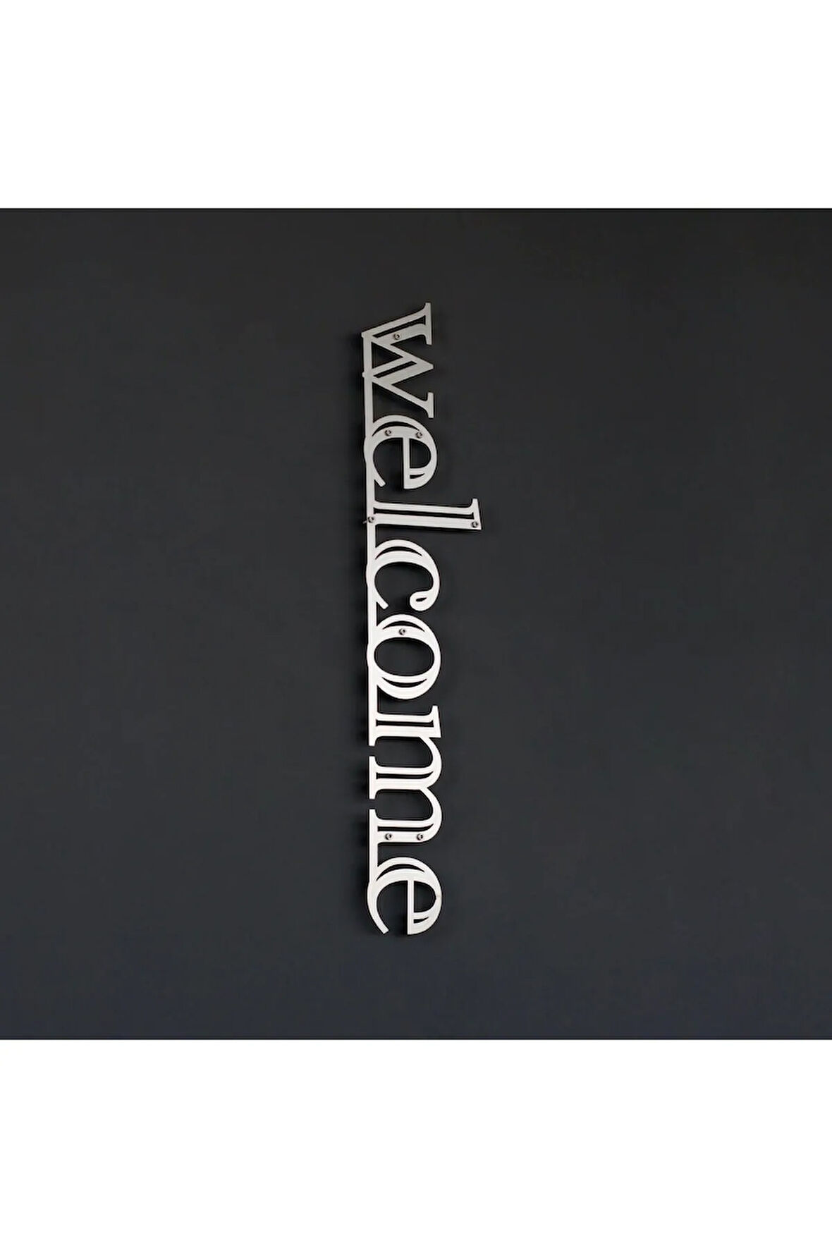 Welcome Yazısı Metal Duvar Dekoru, Ev Ofis Için Modern Duvar Dekoru, Duvar Süsü, Yeni Ev Hediyesi