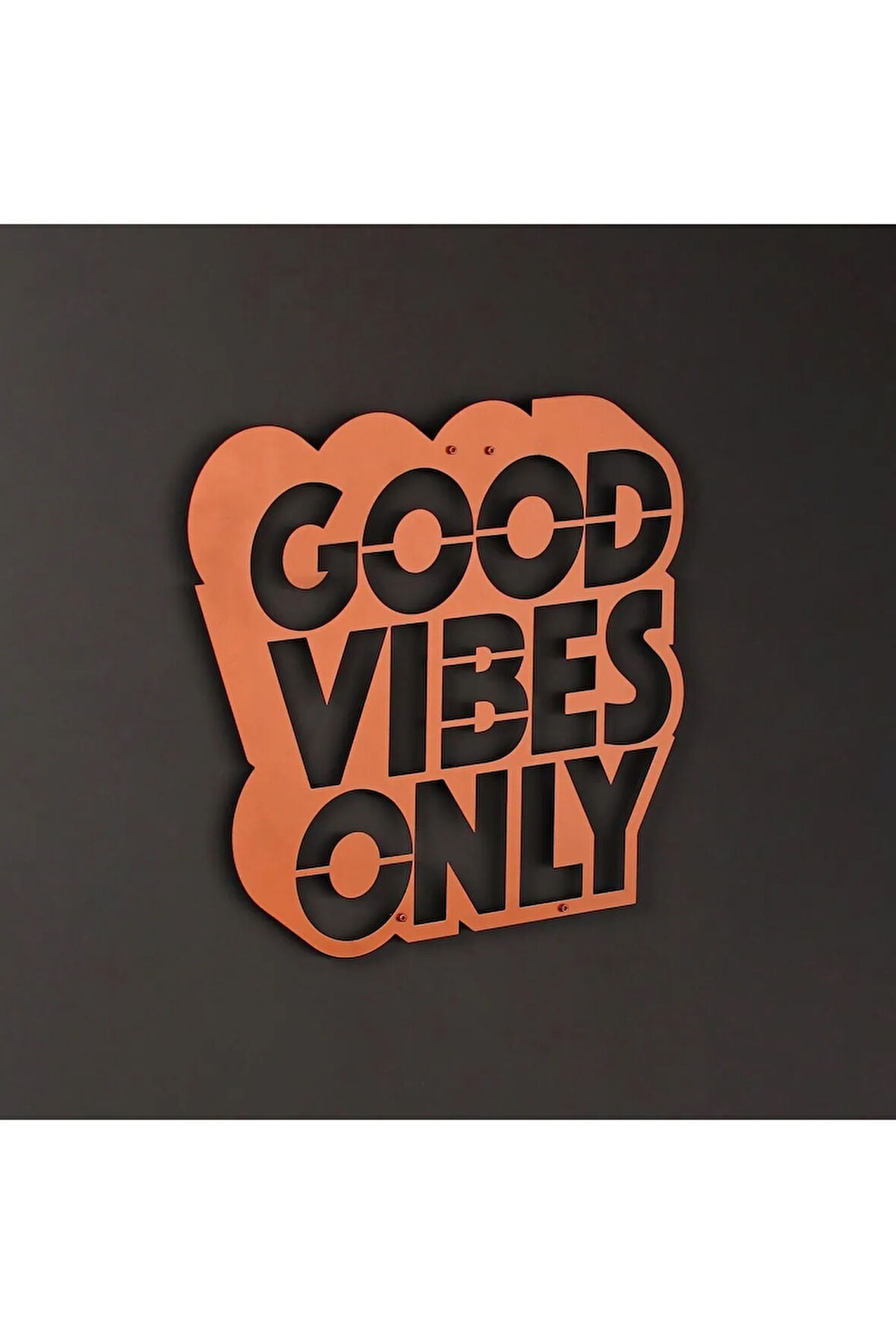 Good Vibes Only Metal Duvar Dekoru, Ev Ofis Için Modern Duvar Dekoru, Duvar Süsü, Yeni Ev Hediyesi