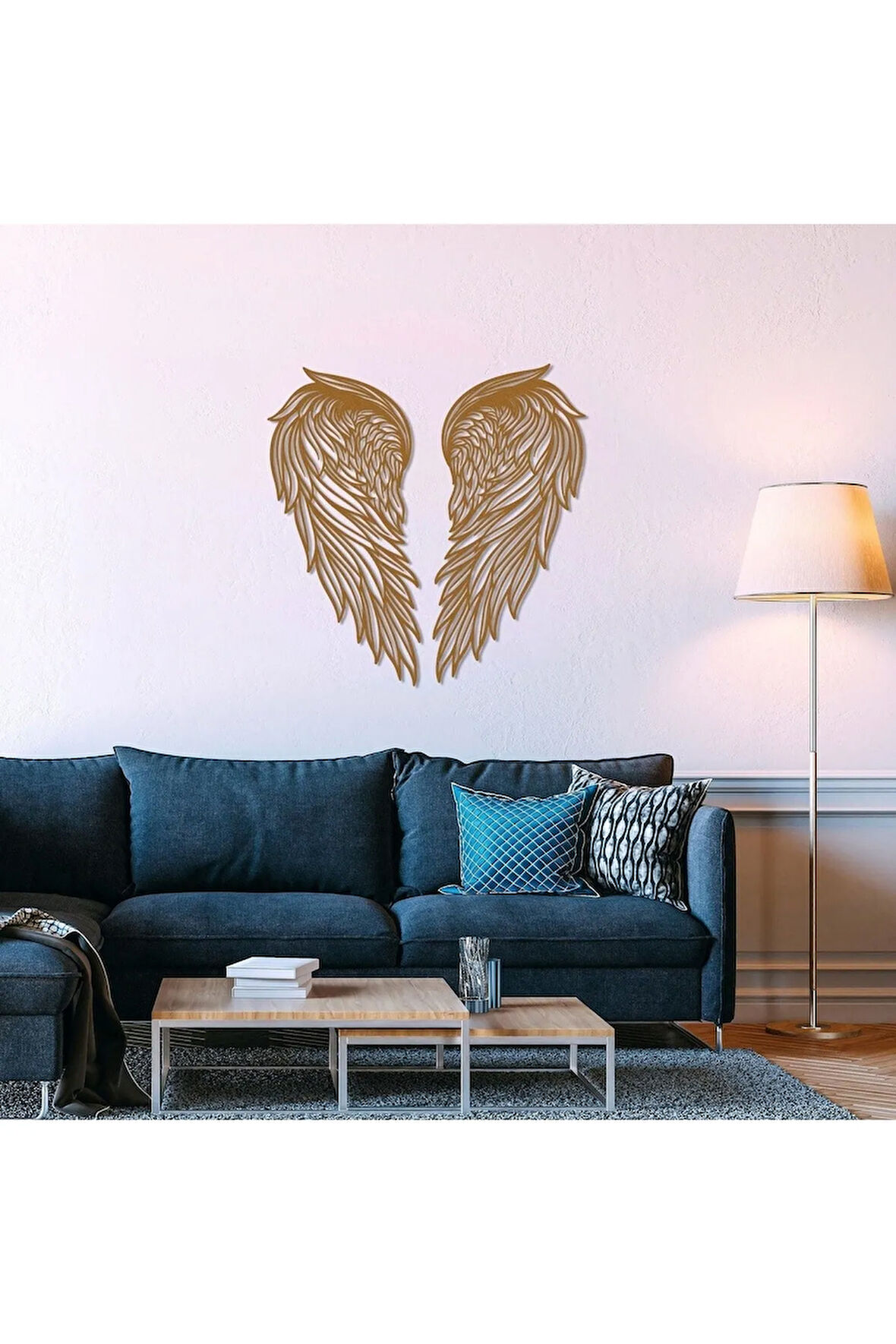 Angel Wings Melek Kanatları Metal Duvar Dekoru