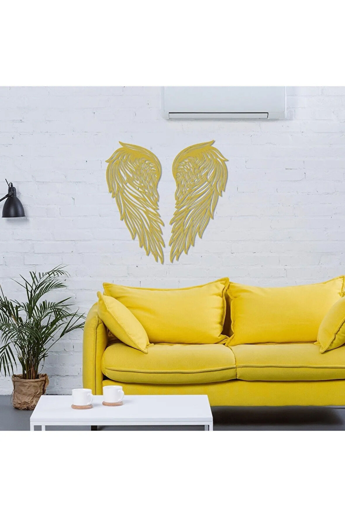 Angel Wings Melek Kanatları Metal Duvar Dekoru