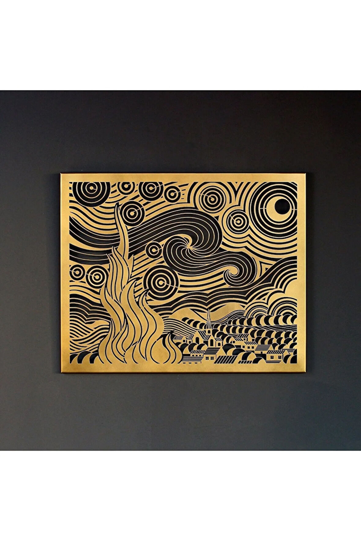 Van Gogh Yıldızlı Geceler Metal Duvar Dekoru