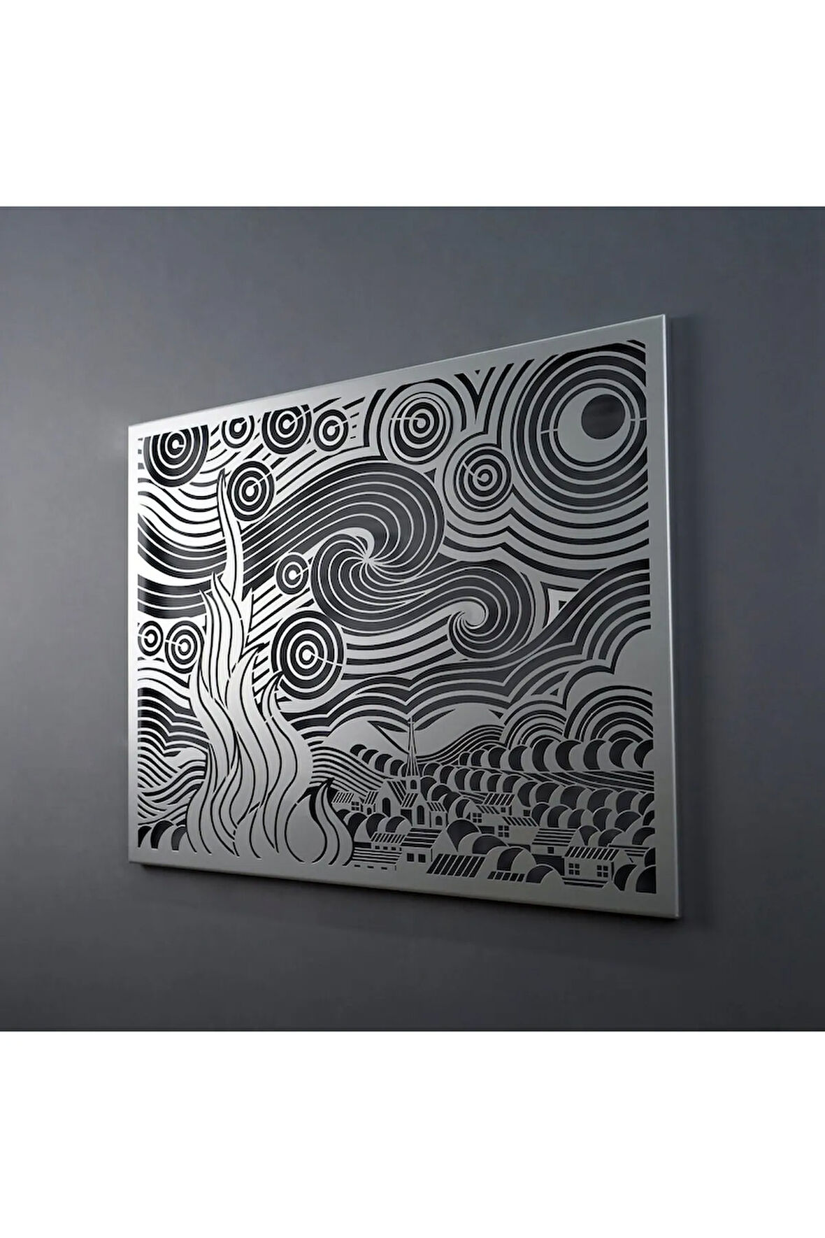 Van Gogh Yıldızlı Geceler Metal Duvar Dekoru
