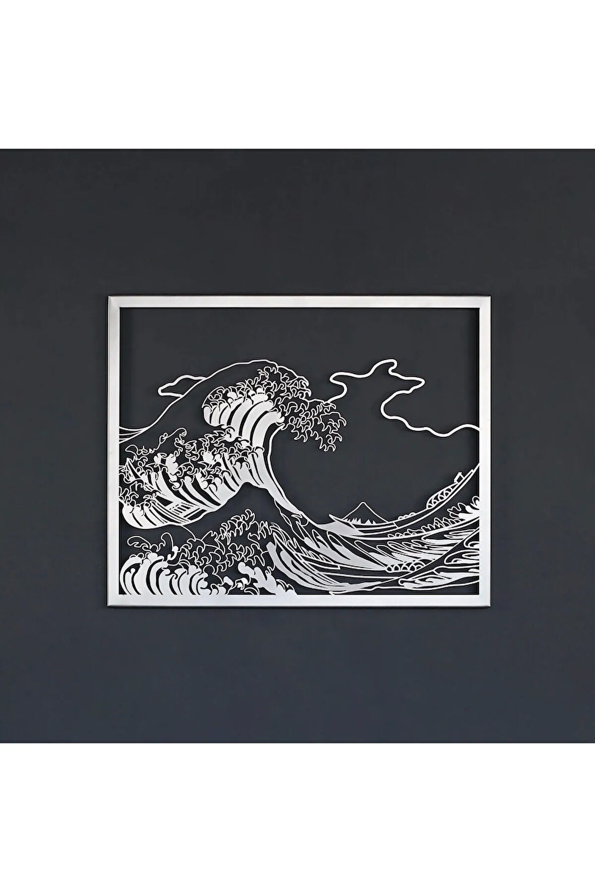 The Great Wave Off Kanagawa Hokusai Metal Duvar Dekoru