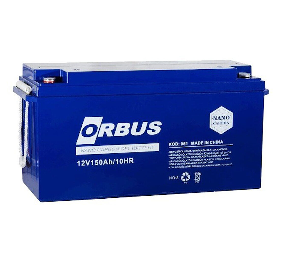 Orbus 12V 150Ah Deep Cycle Nano Carbon Jel Akü 