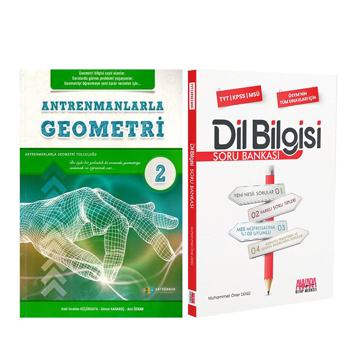 Antrenmanlarla Geometri 2 ve AKM Dil Bilgisi Soru Bankası Seti 2 Kitap
