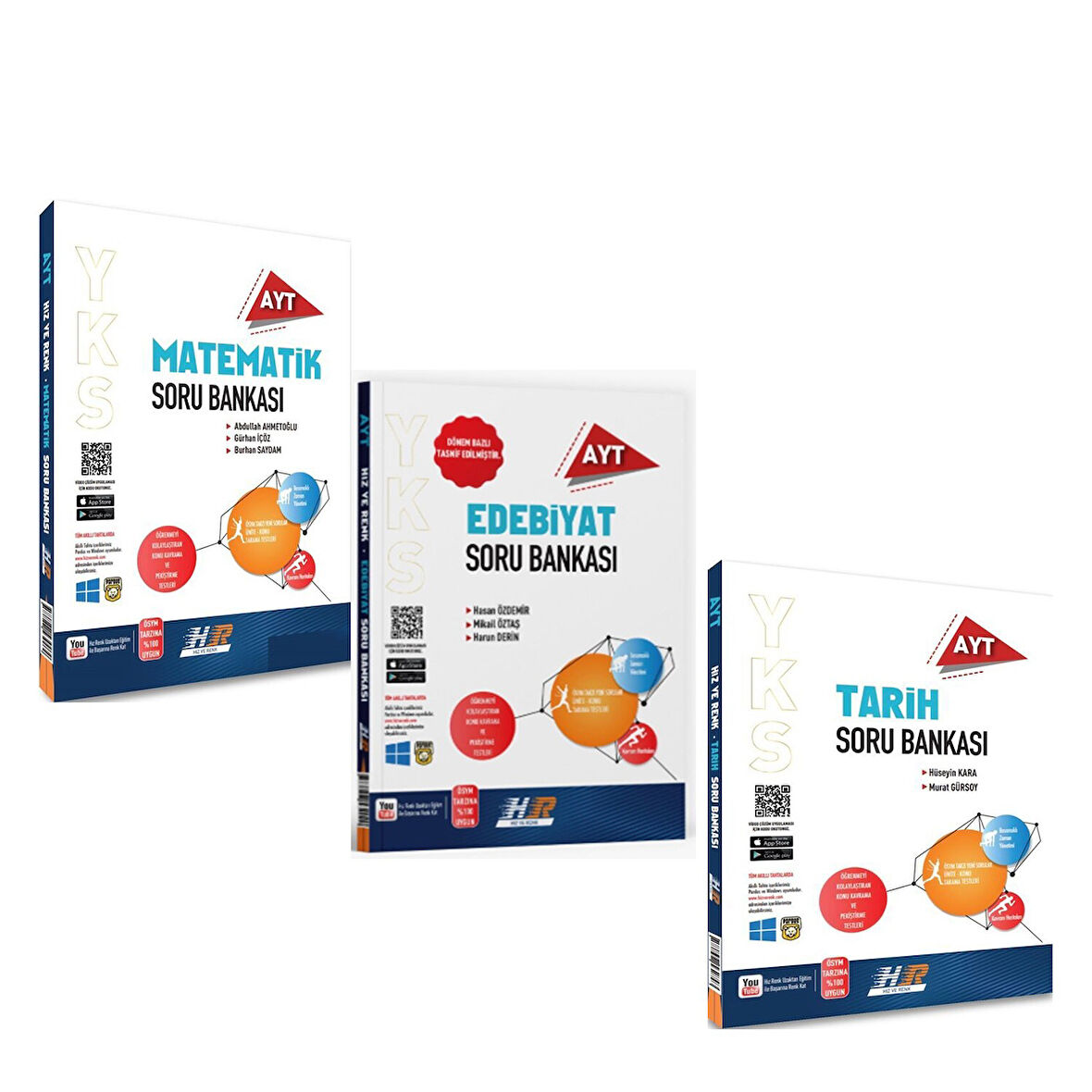 Hız ve Renk AYT Matematik Edebiyat ve Tarih Soru Bankası Seti 3 Kitap