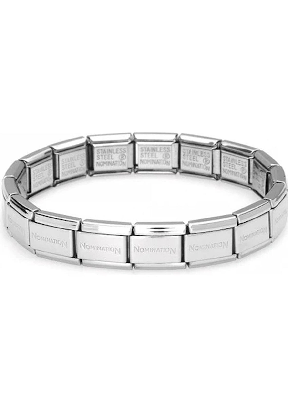 Nomi İtalyan Charm Bileklik 18 Parça (18cm) Silver (Gümüş Renk)