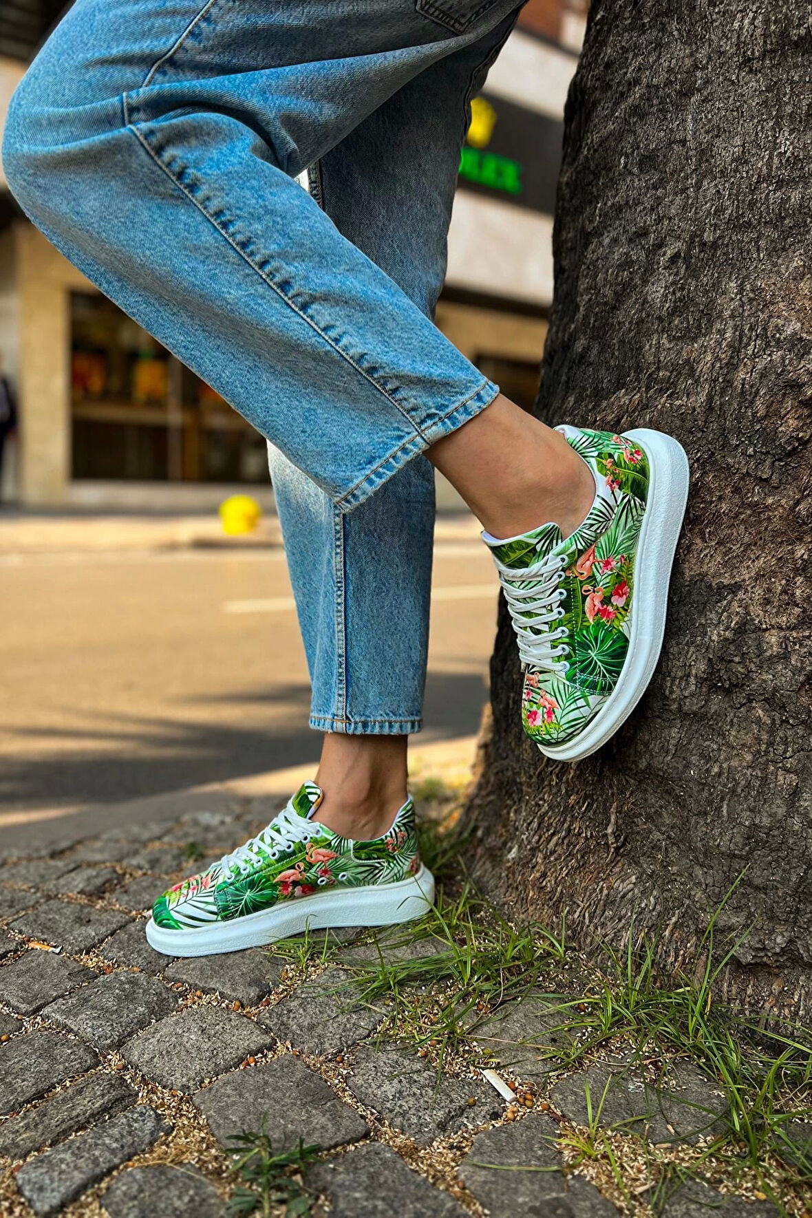 BT Printed Erkek Ayakkabısı Flamingo