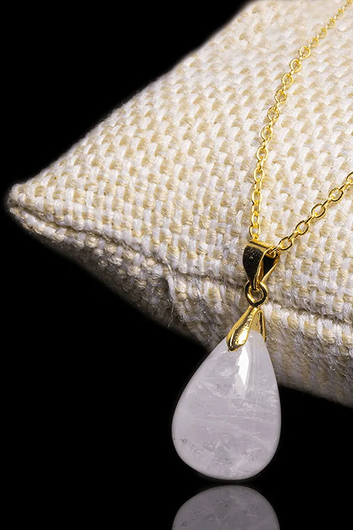 Sertifikalı Doğal Kristal Kuvars Taşı Kolye