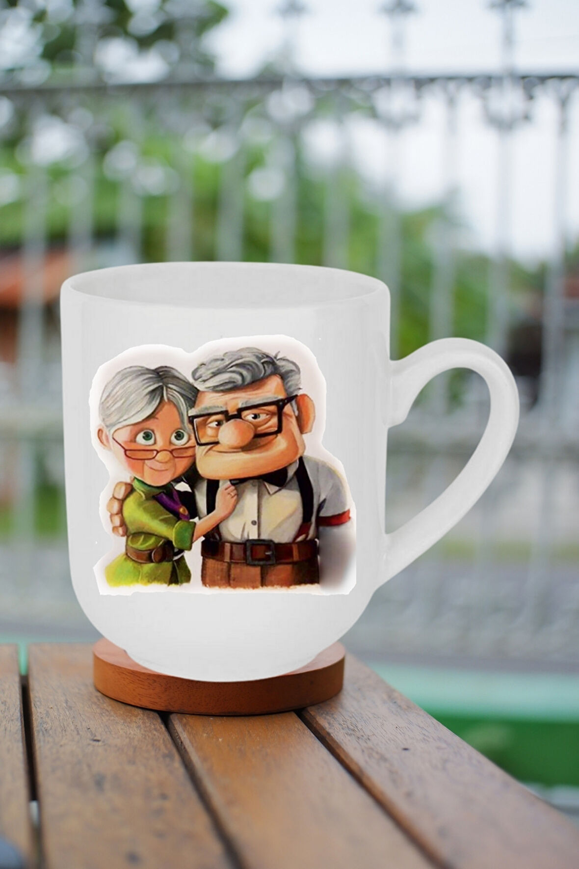 Yaşlı Çift Ömür Boyu Baskılı Hediye Lüx Kupa Bardak Porselen Çay Kahve Fincanı